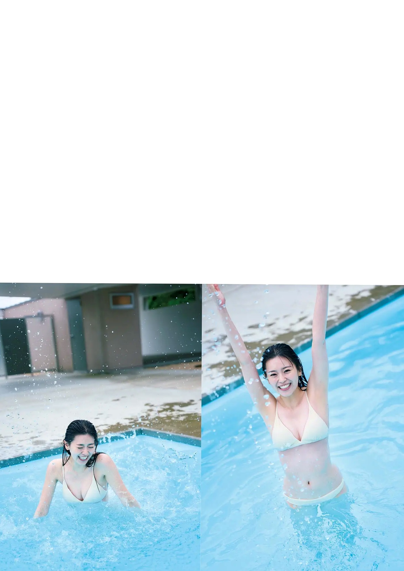 坂井仁香 - ひとかけら 户外泳池比基尼清新写真