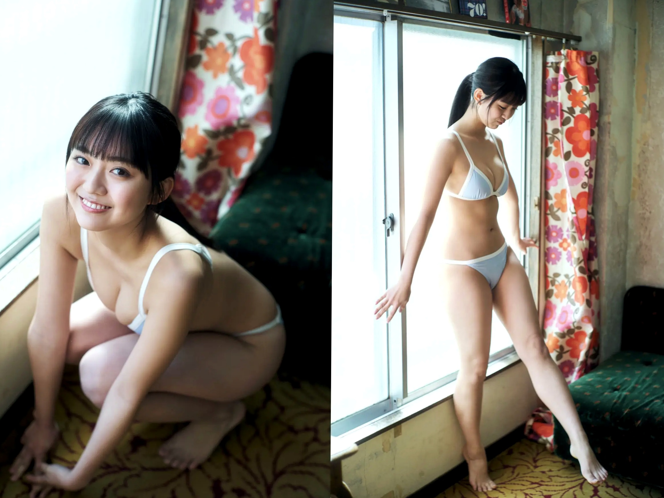 豊田ルナ 丰田露娜《ヒロインは幼馴染み》清新家居写真 性感比基尼与私房连体衣