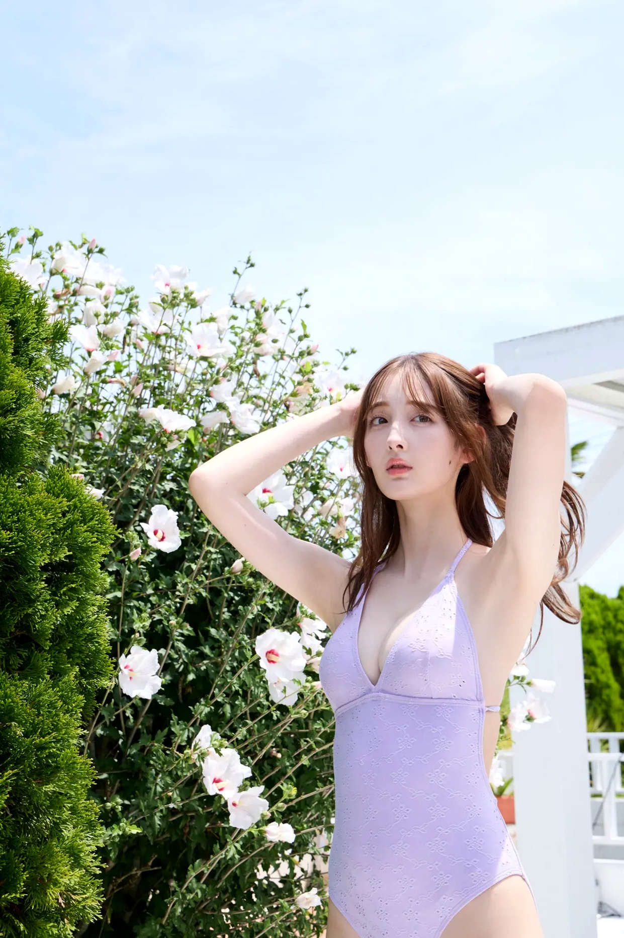 菜那セシル - 海辺の宝石 日系清新夏日泳池比基尼写真