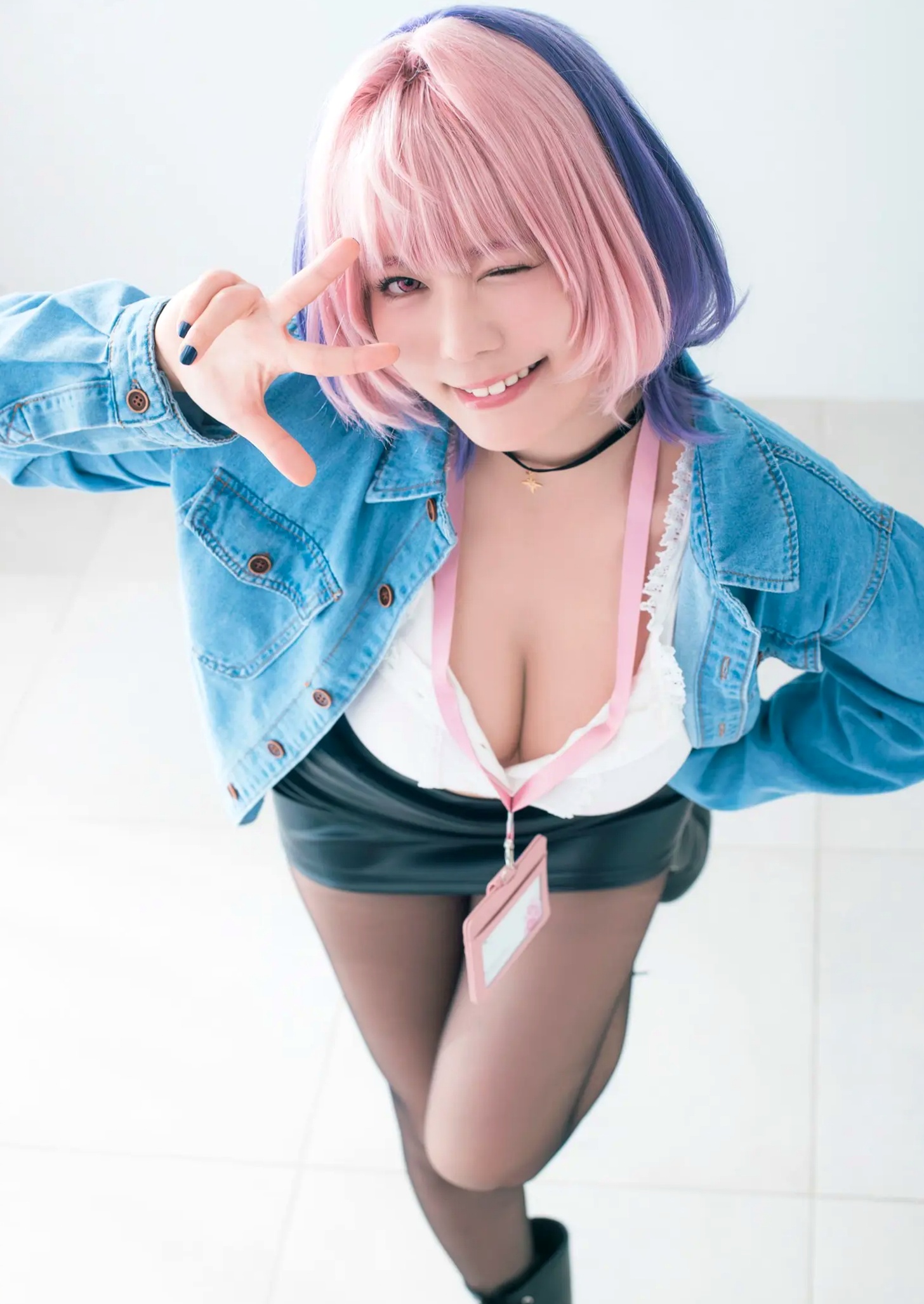 東雲うみ - のあ先輩“の”コスプレ:日本女神比基尼黑丝性感写真