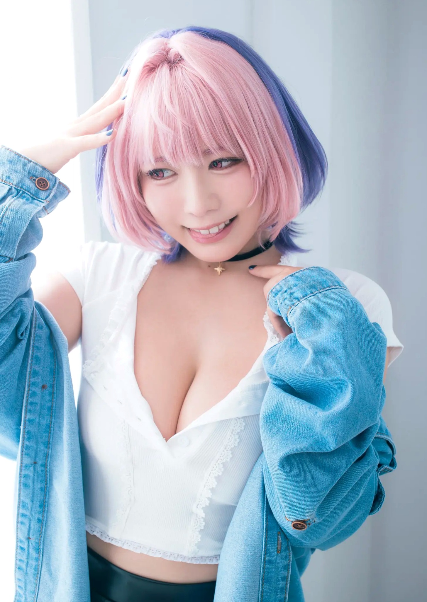 東雲うみ - のあ先輩“の”コスプレ:日本女神比基尼黑丝性感写真