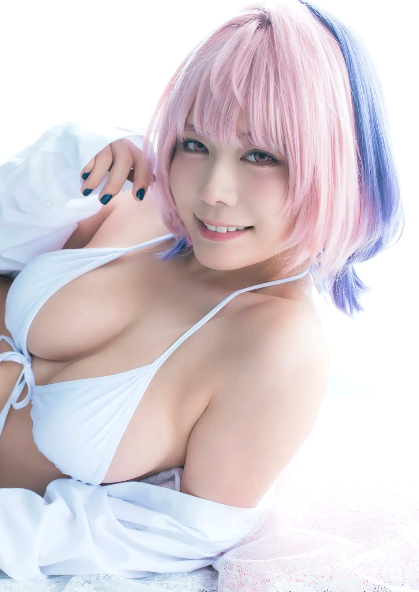 東雲うみ - のあ先輩“の”コスプレ:日本女神比基尼黑丝性感写真