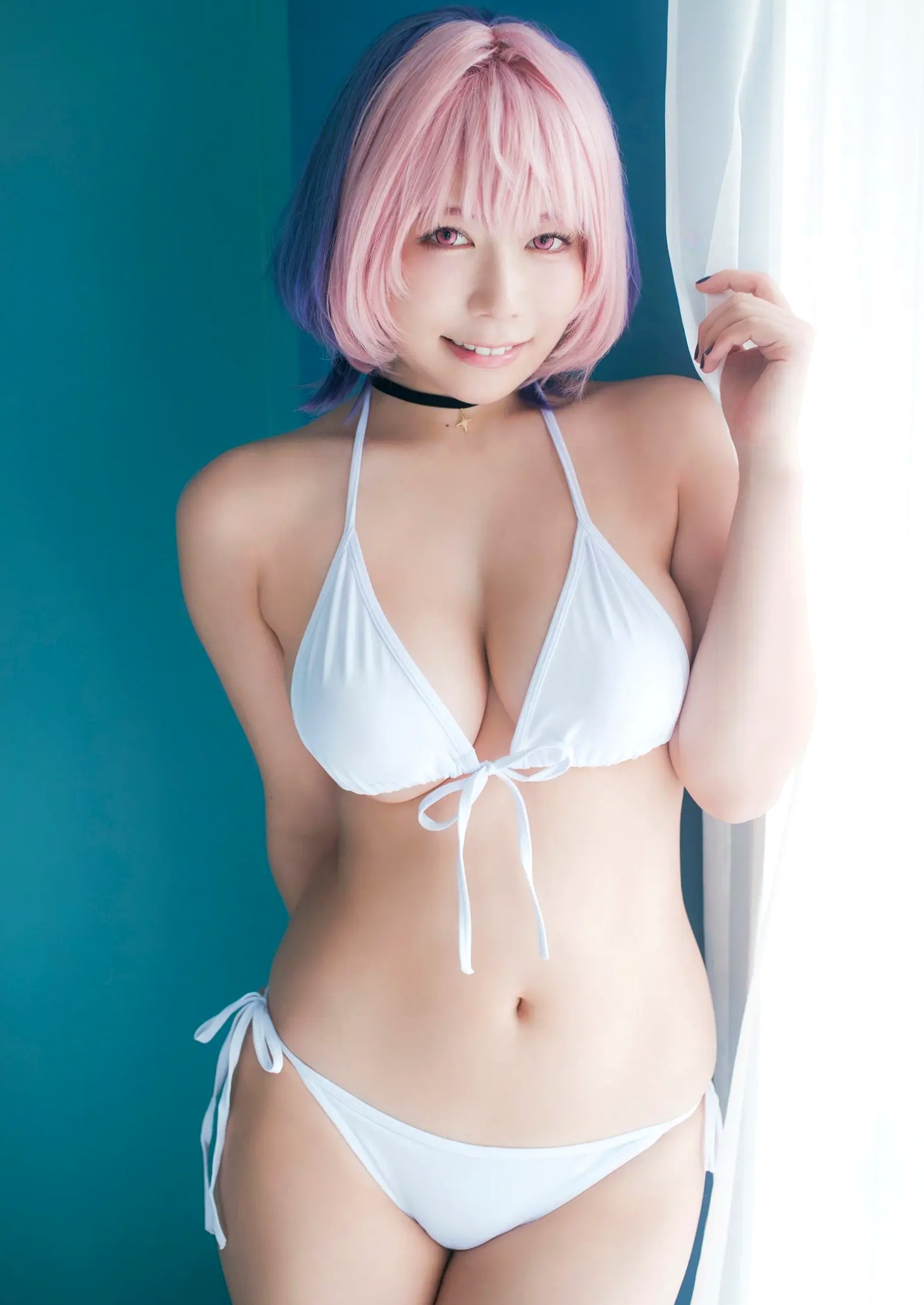 東雲うみ - のあ先輩“の”コスプレ:日本女神比基尼黑丝性感写真