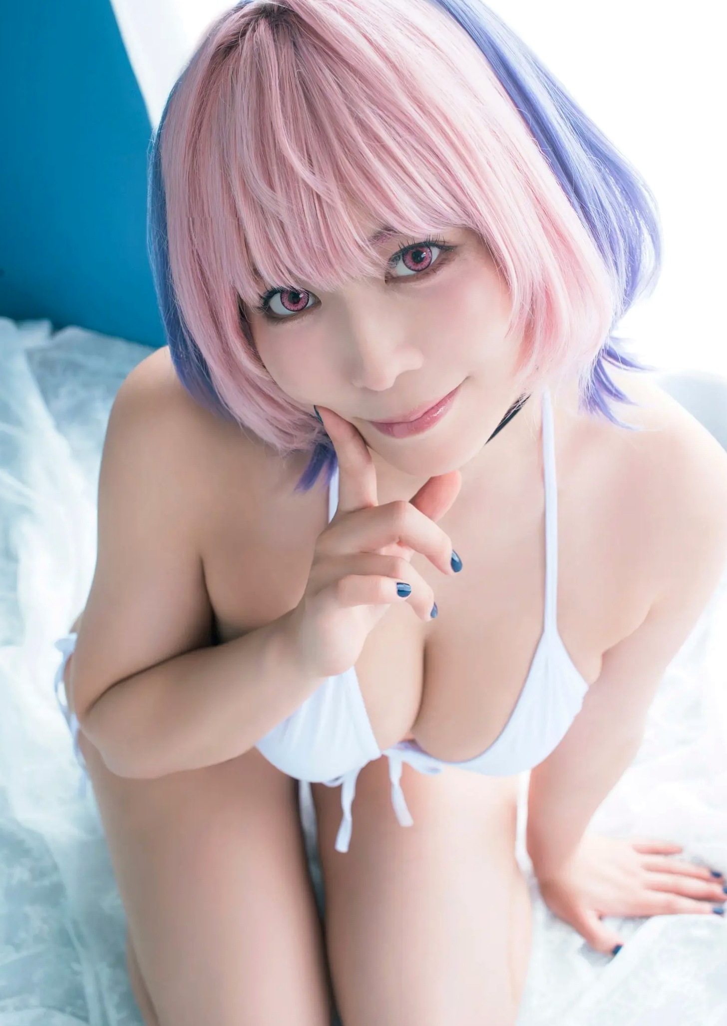 東雲うみ - のあ先輩“の”コスプレ:日本女神比基尼黑丝性感写真