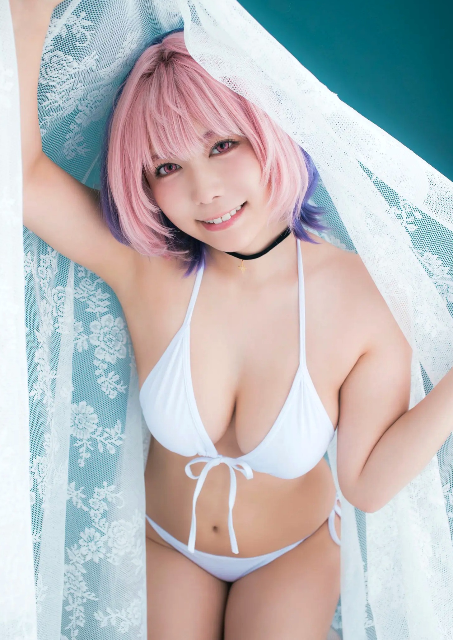 東雲うみ - のあ先輩“の”コスプレ:日本女神比基尼黑丝性感写真