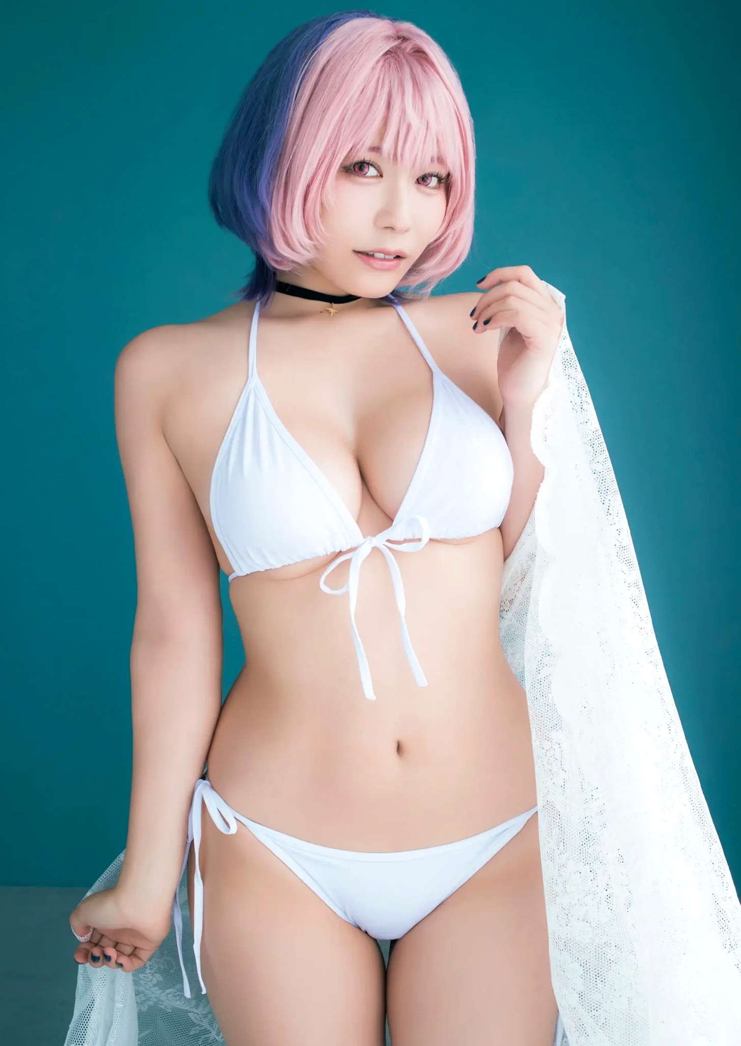 東雲うみ - のあ先輩“の”コスプレ:日本女神比基尼黑丝性感写真