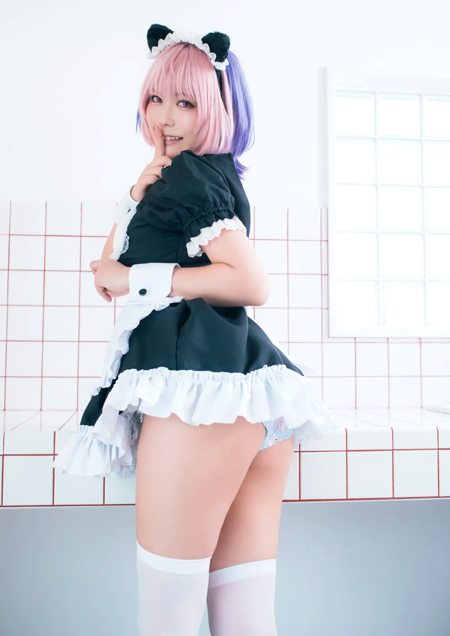 東雲うみ - のあ先輩“の”コスプレ:日本女神比基尼黑丝性感写真