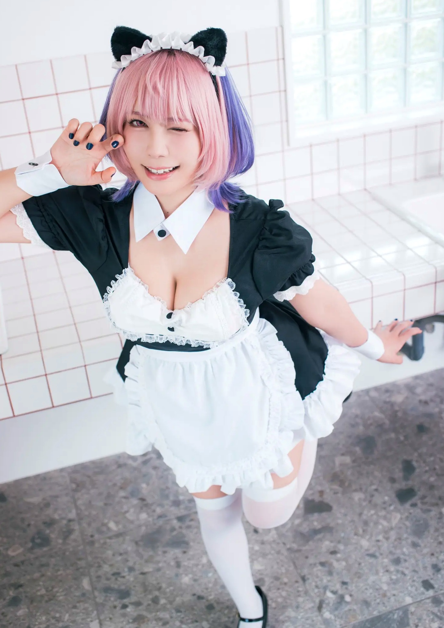 東雲うみ - のあ先輩“の”コスプレ:日本女神比基尼黑丝性感写真