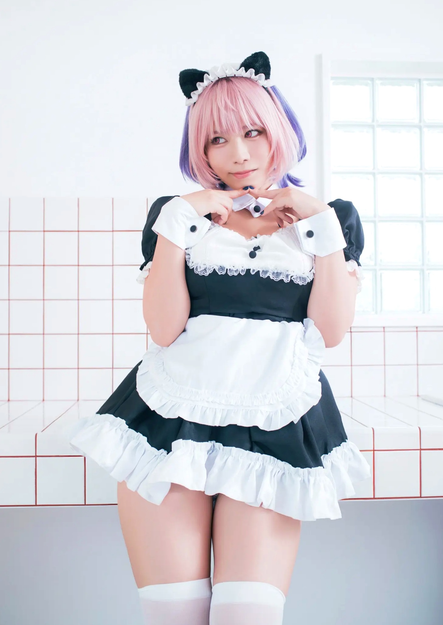 東雲うみ - のあ先輩“の”コスプレ:日本女神比基尼黑丝性感写真