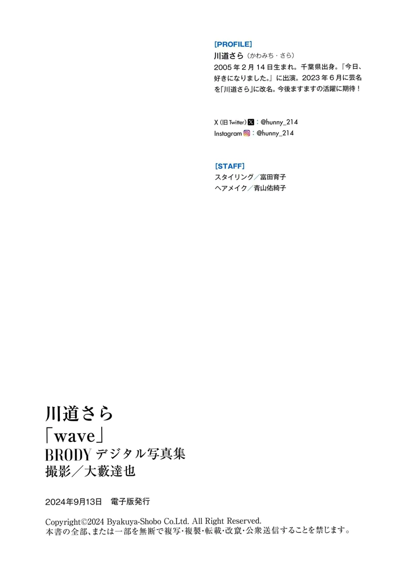 川道さら - wave:日本性感女神清新私房与户外泳池写真