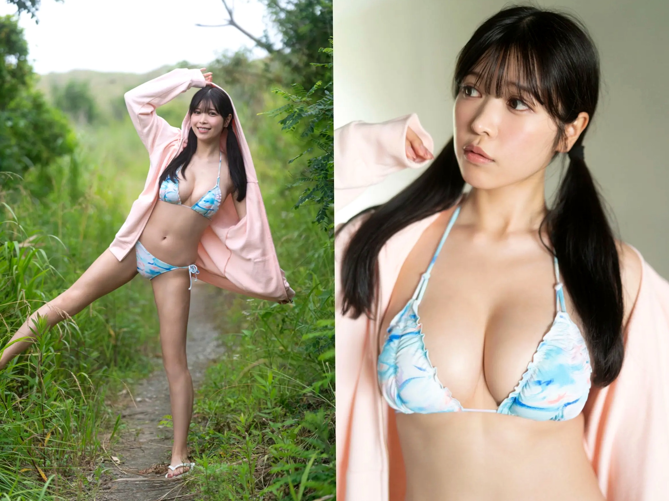 七瀬なな - 無敵のVenus:日本女神浴室湿身诱惑与户外比基尼和服写真