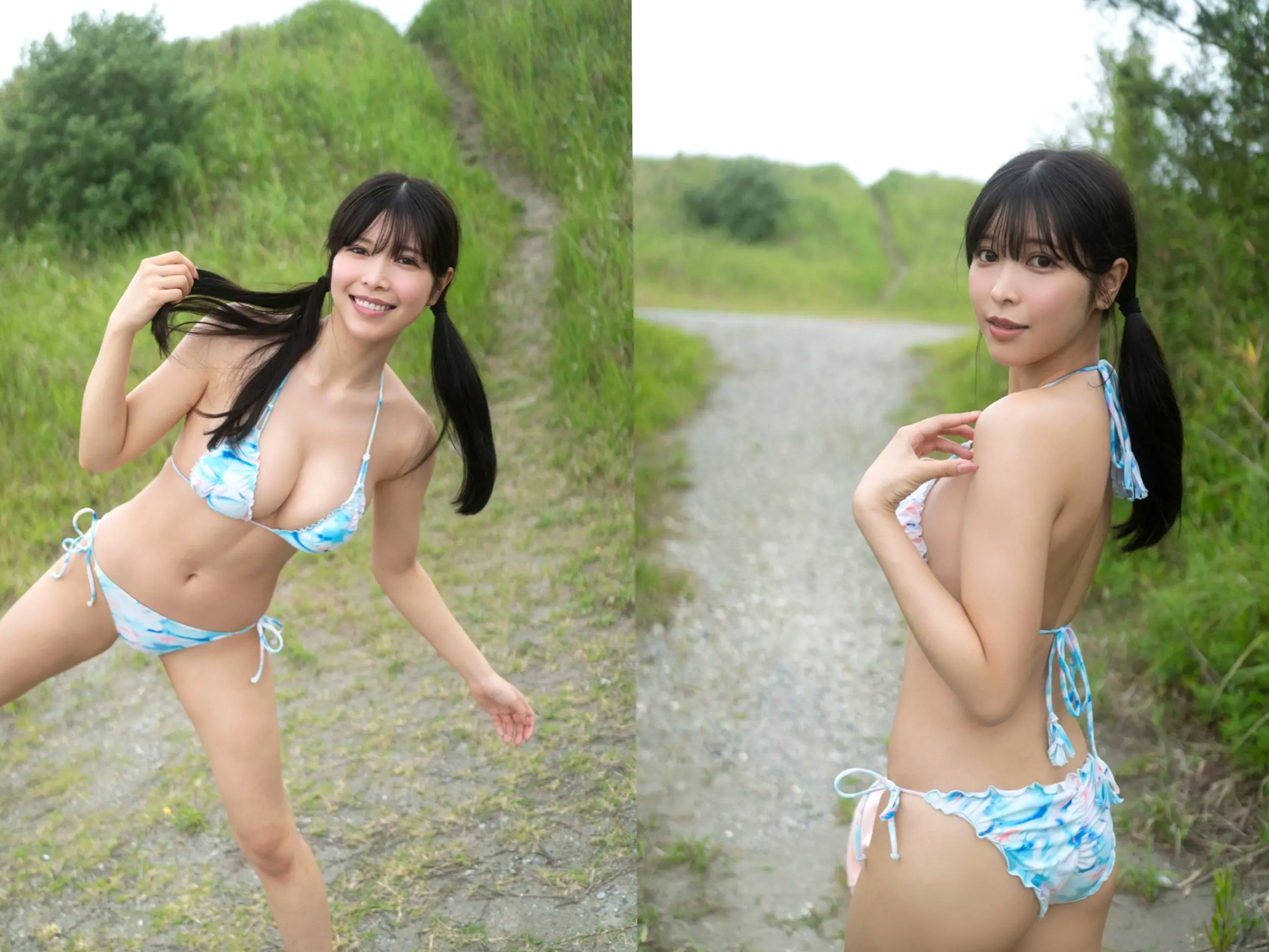 七瀬なな - 無敵のVenus:日本女神浴室湿身诱惑与户外比基尼和服写真