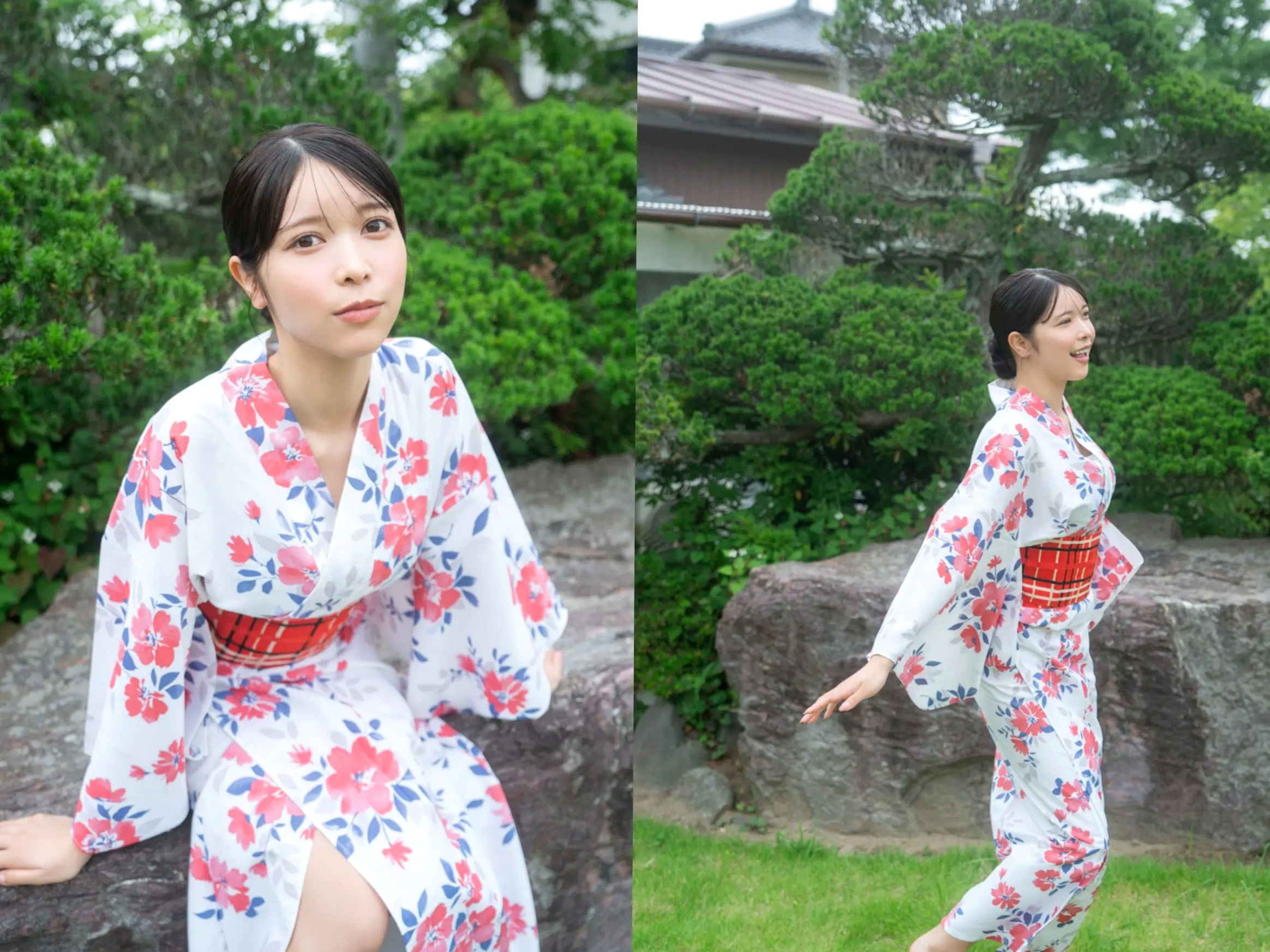 七瀬なな - 無敵のVenus:日本女神浴室湿身诱惑与户外比基尼和服写真
