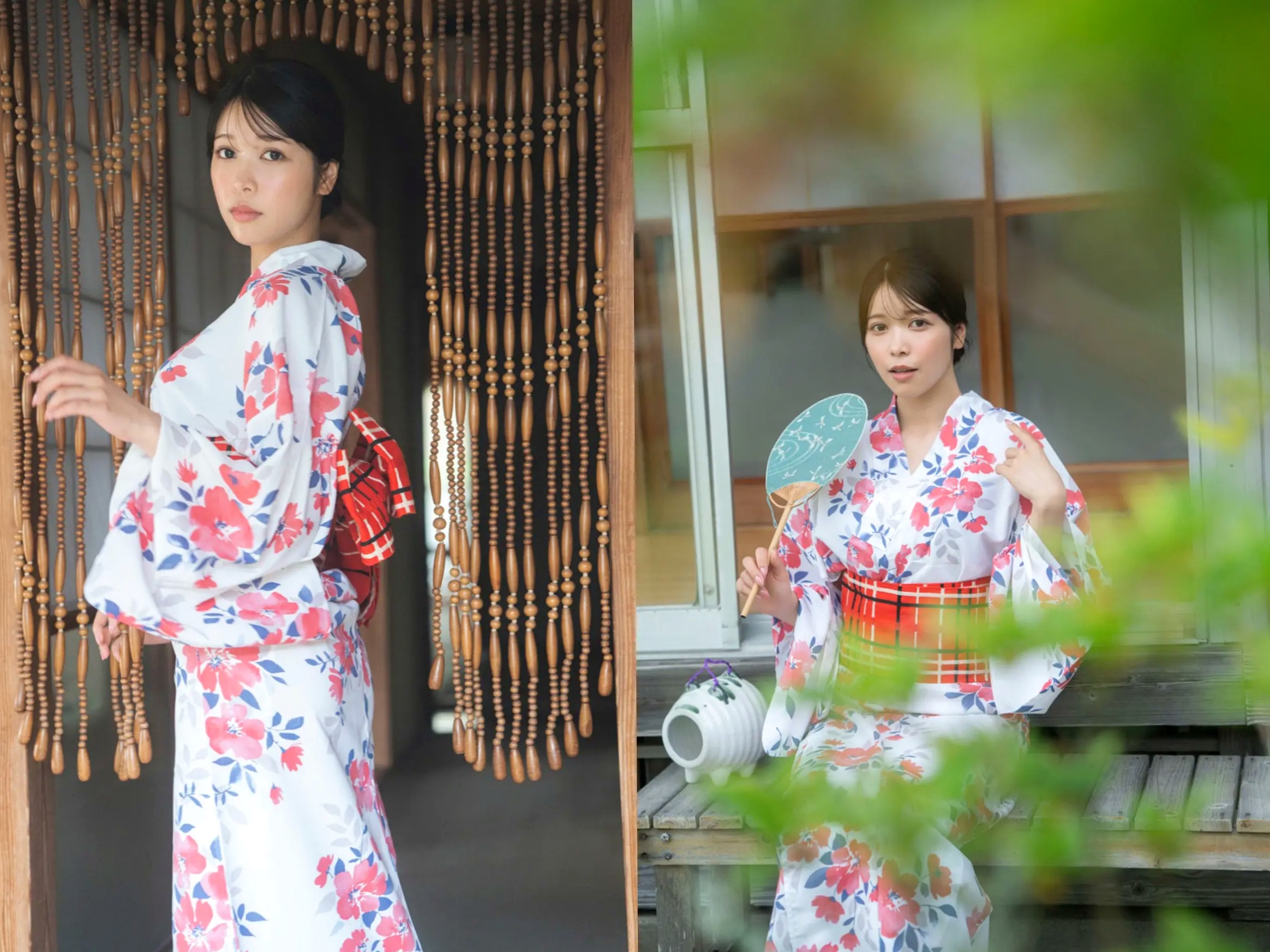 七瀬なな - 無敵のVenus:日本女神浴室湿身诱惑与户外比基尼和服写真