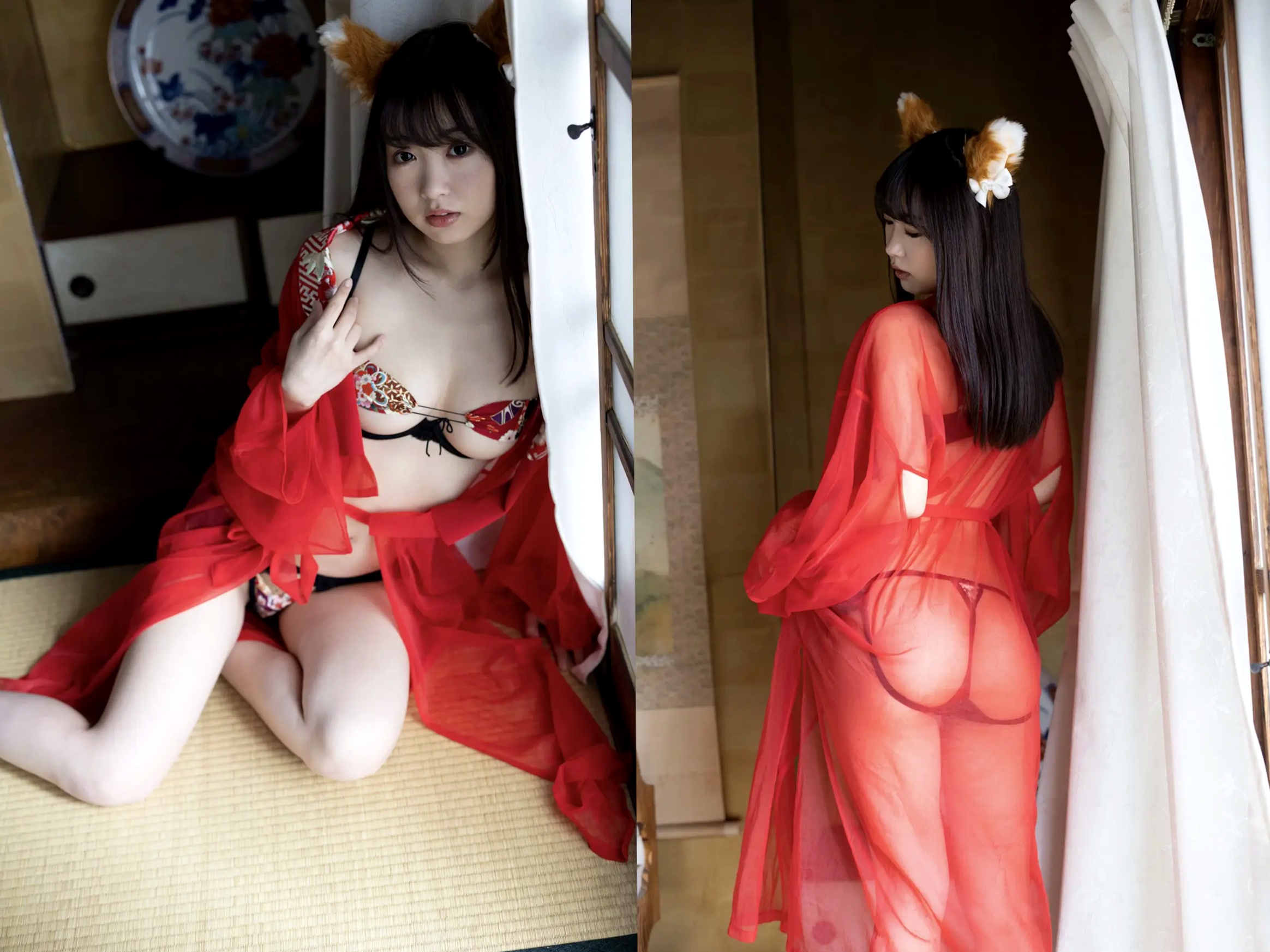 崎川みずき - Seven Transformations 七変化 日本女神私房内衣黑丝性感写真