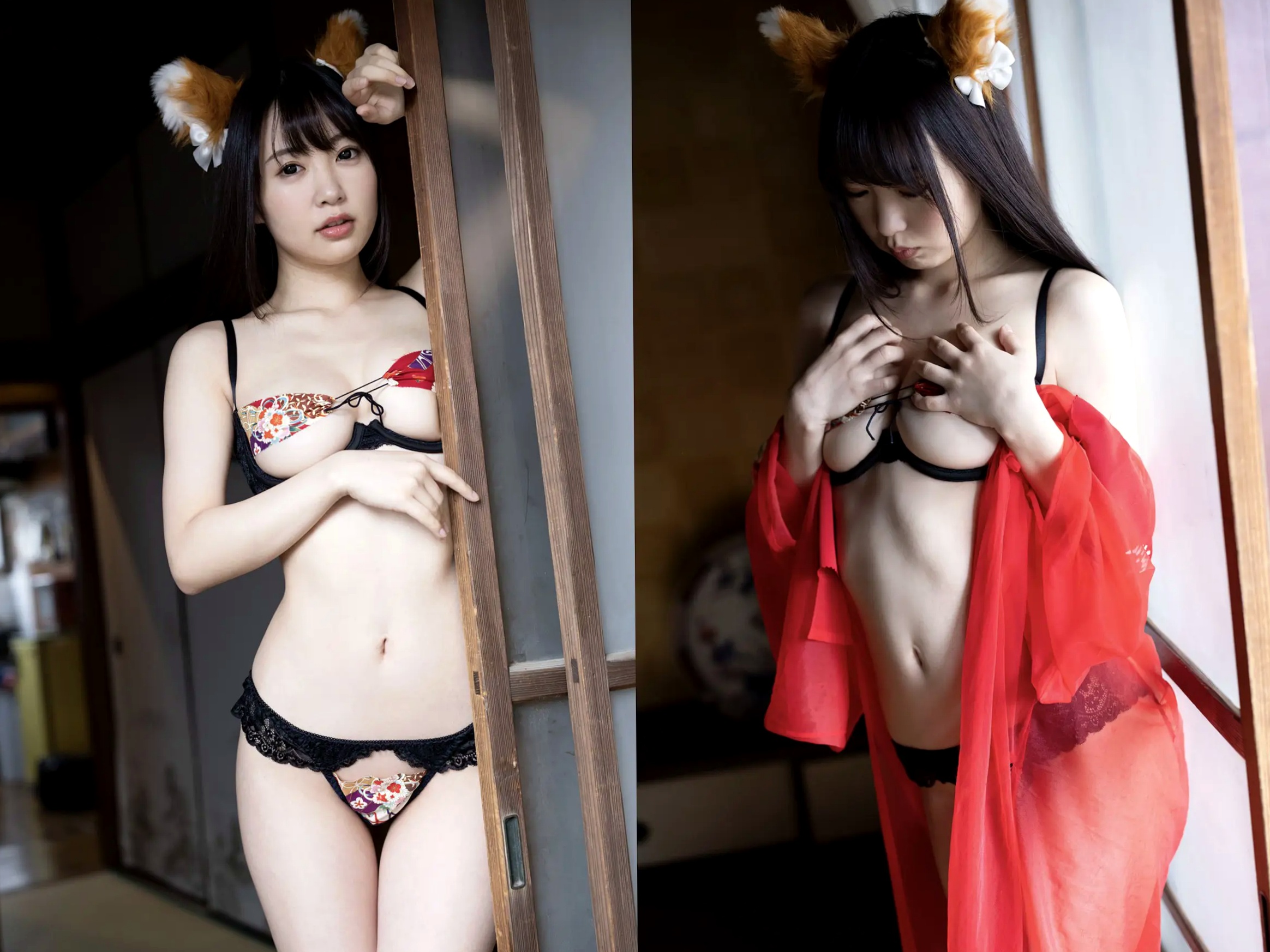 崎川みずき - Seven Transformations 七変化 日本女神私房内衣黑丝性感写真