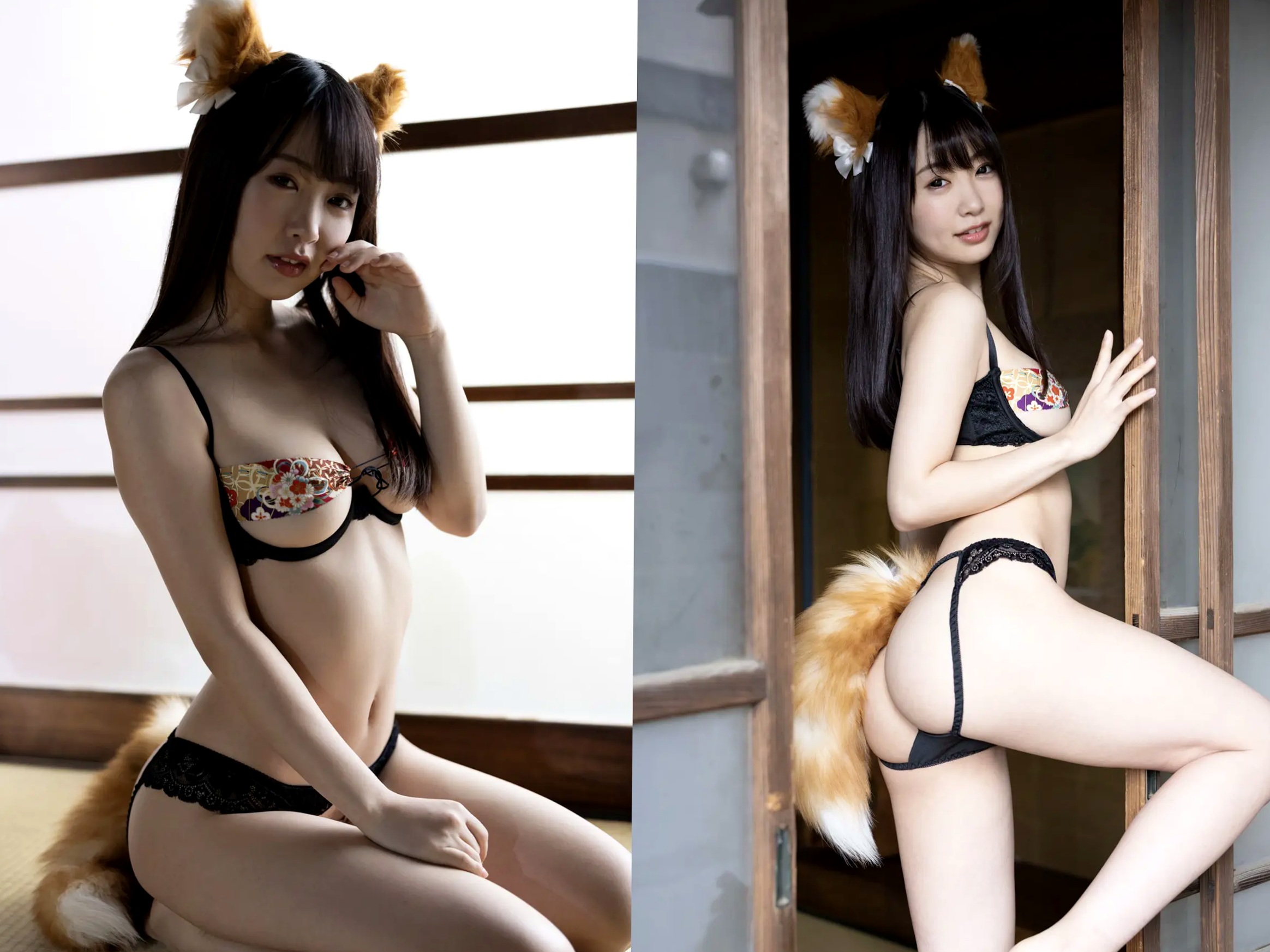 崎川みずき - Seven Transformations 七変化 日本女神私房内衣黑丝性感写真