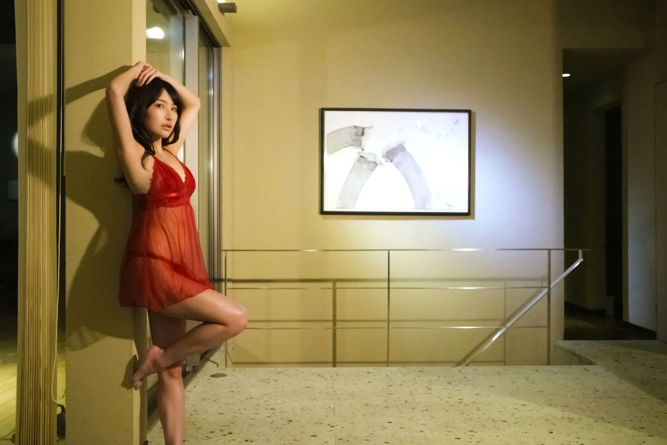 琴井ありさ - 琴井に恋と 真紅と夜明けの 日本性感女神清纯性感私房内衣写真