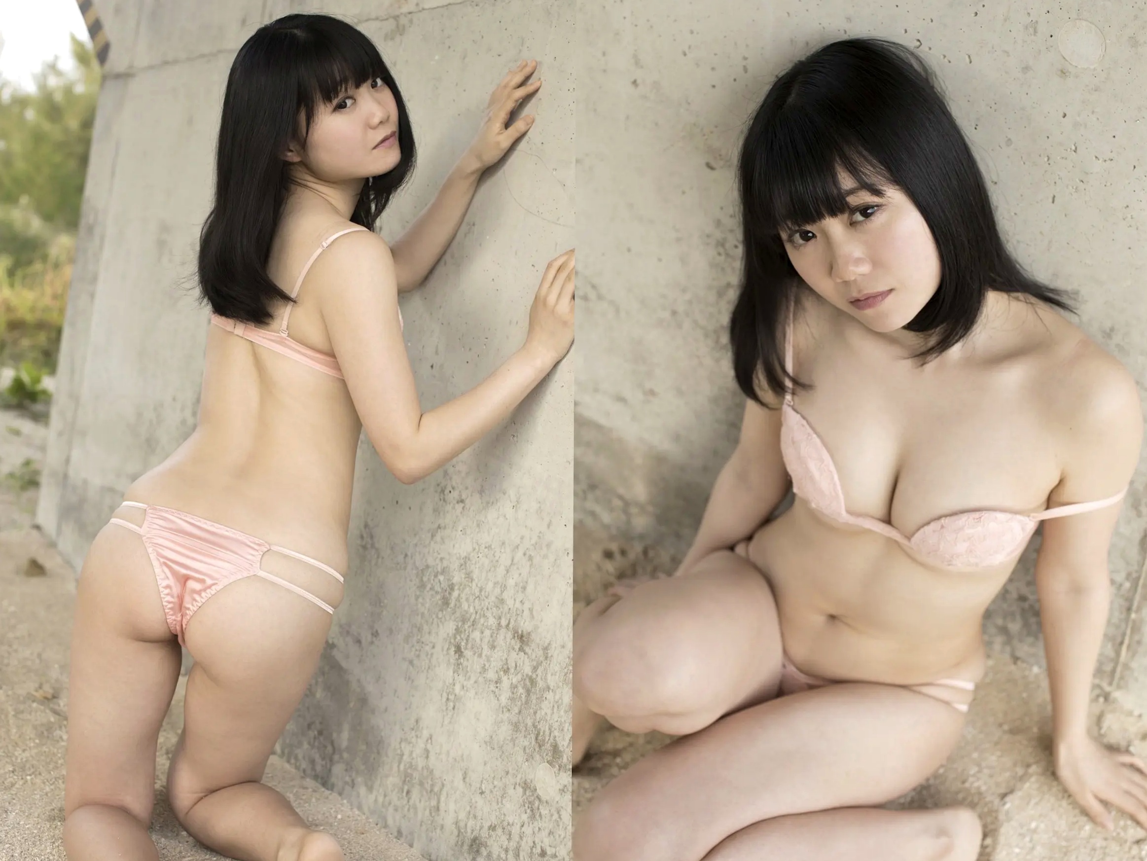 峰尾こずえ - 尻想い:日本性感女神泳池高叉泳衣与内衣诱惑写真