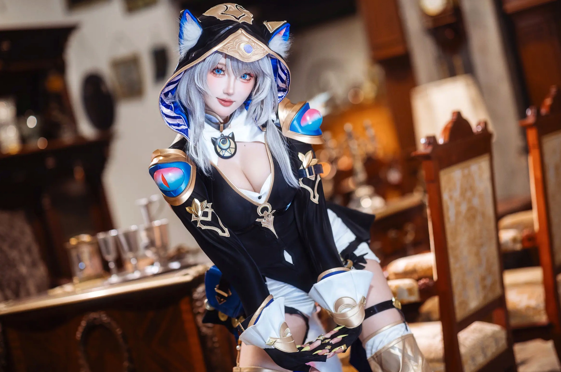 瓜希酱 - 崩坏 星穹铁道 赛飞儿 室内复古写真 性感美腿极品Cosplay
