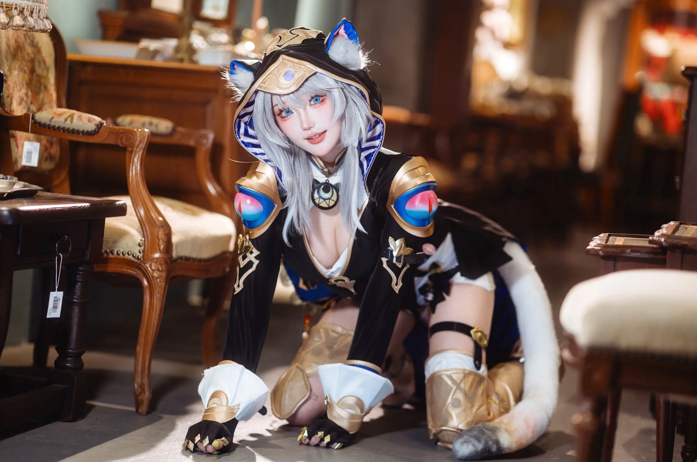 瓜希酱 - 崩坏 星穹铁道 赛飞儿 室内复古写真 性感美腿极品Cosplay