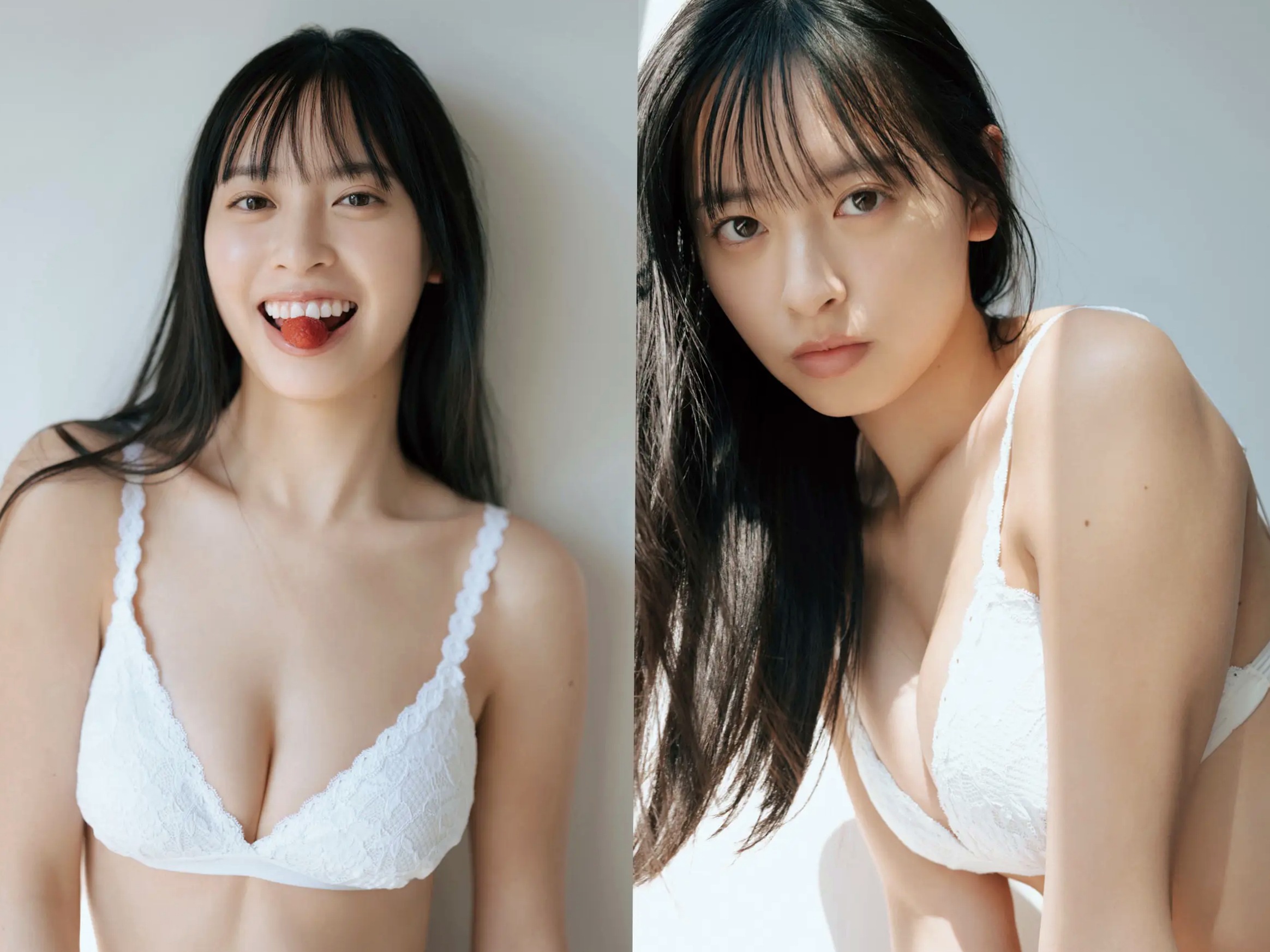 大槻りこ - 朝陽と... 阳光比基尼与室内泳装清新性感写真
