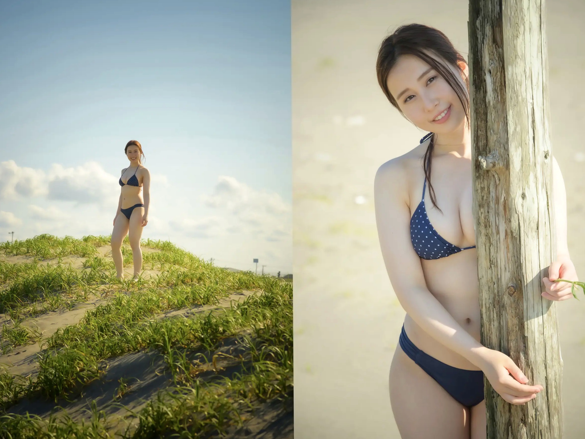 朝倉ここな - COCONANA 日系清纯JK制服与海滩比基尼户外写真