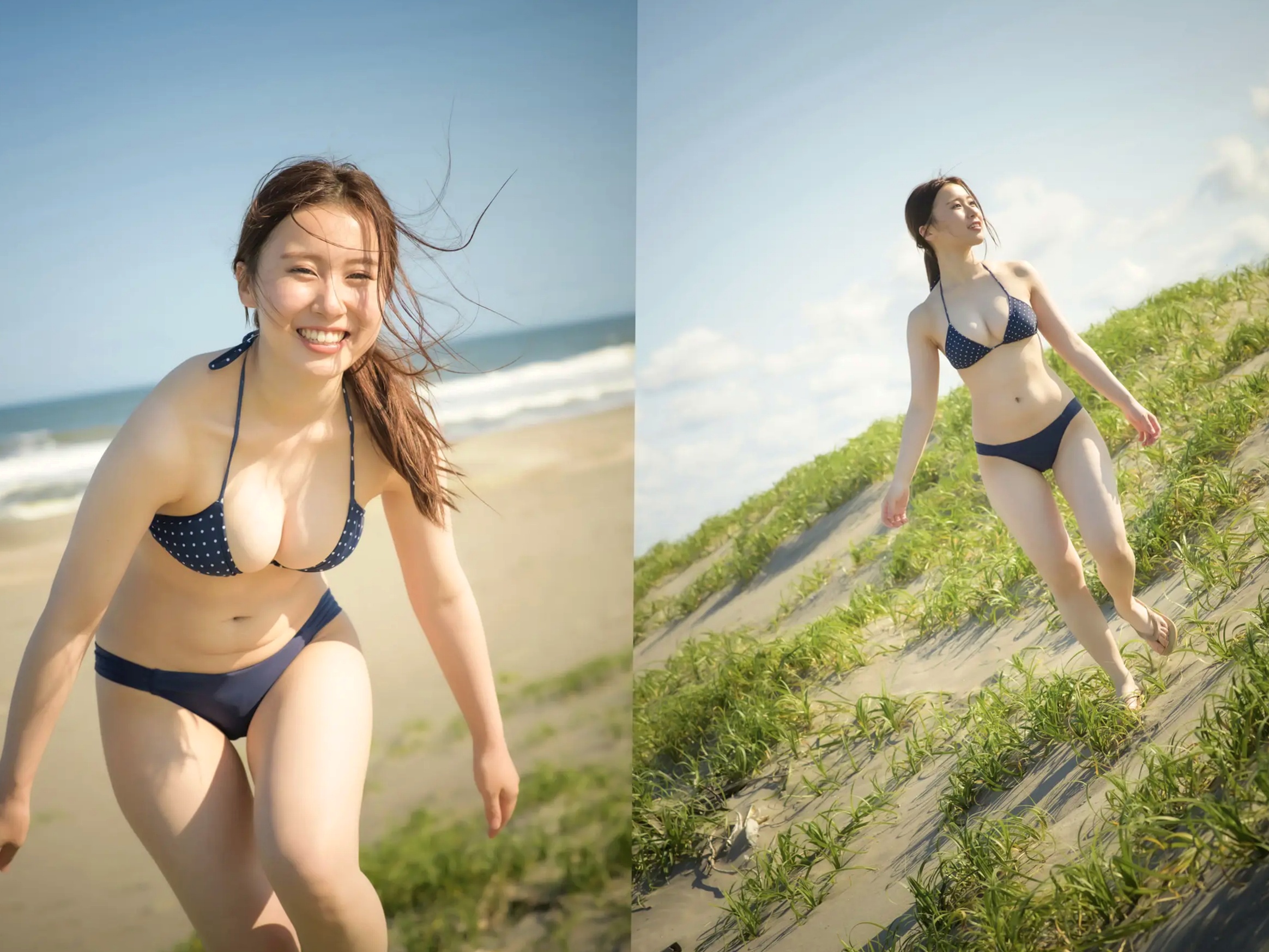 朝倉ここな - COCONANA 日系清纯JK制服与海滩比基尼户外写真