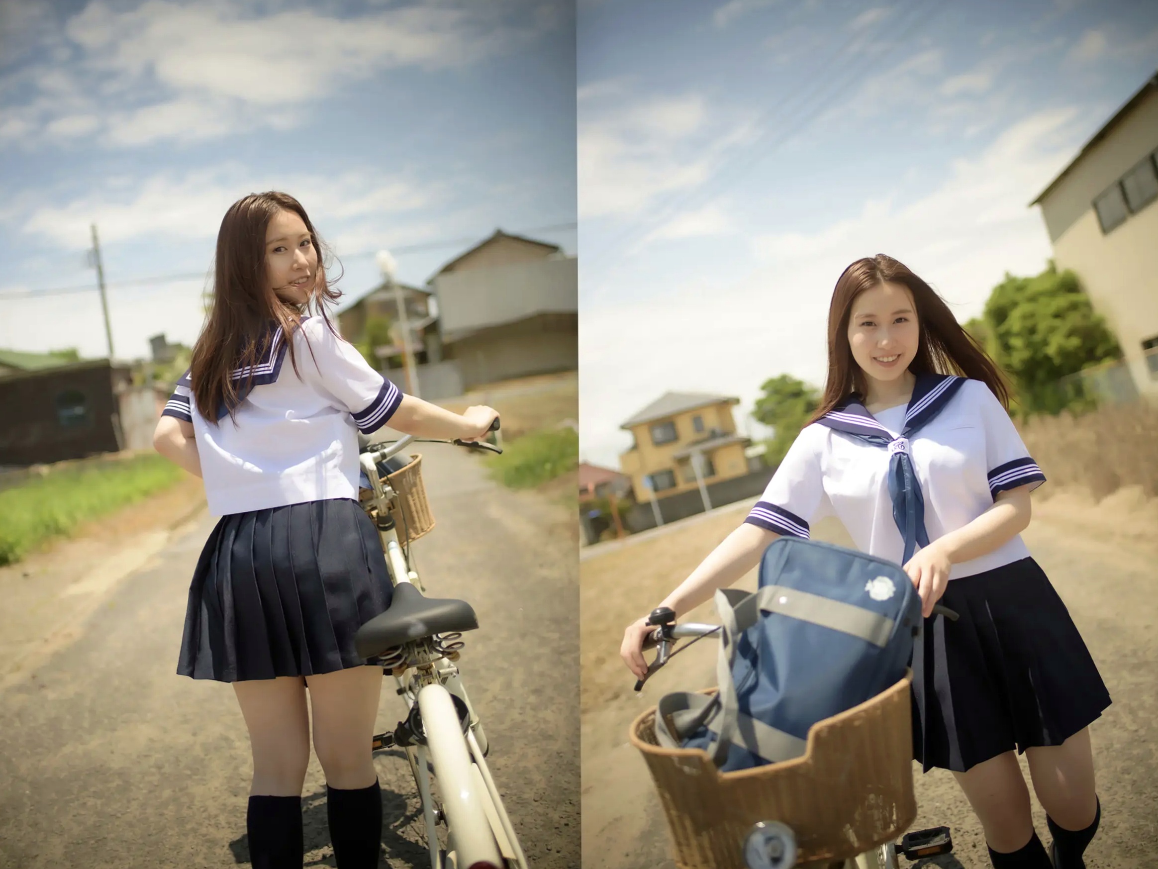 朝倉ここな - COCONANA 日系清纯JK制服与海滩比基尼户外写真