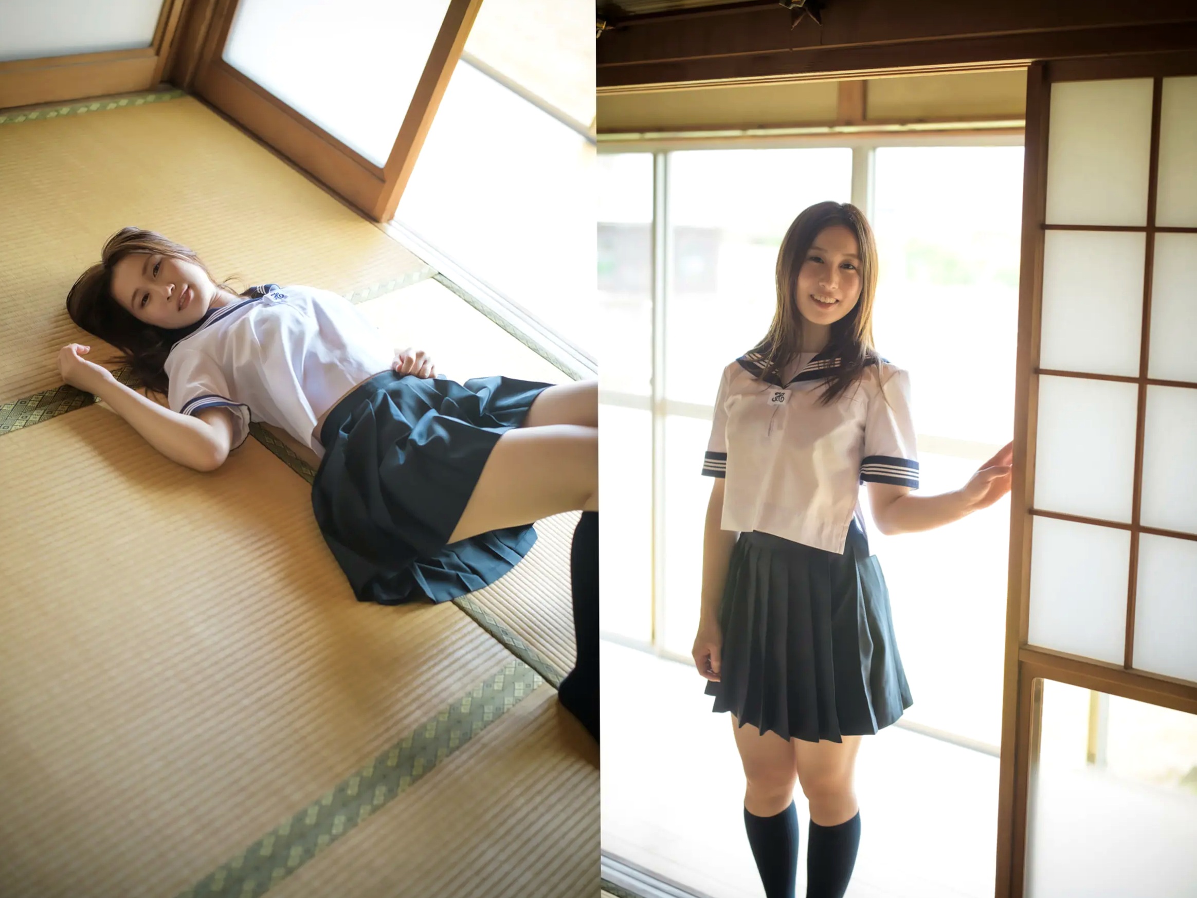 朝倉ここな - COCONANA 日系清纯JK制服与海滩比基尼户外写真