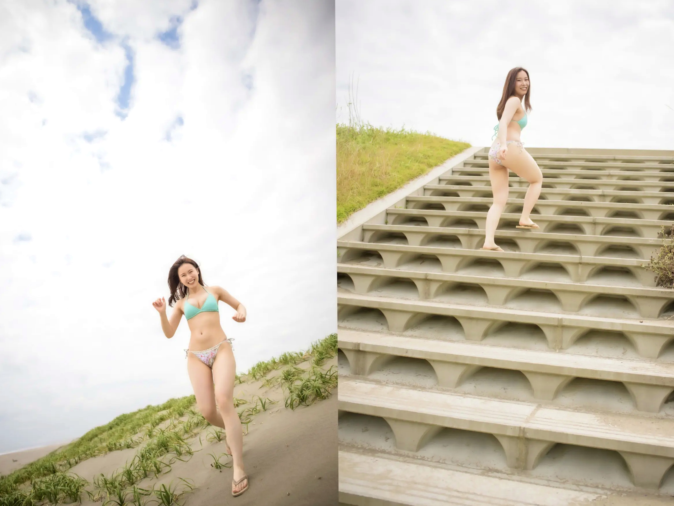 朝倉ここな - COCONANA 日系清纯JK制服与海滩比基尼户外写真