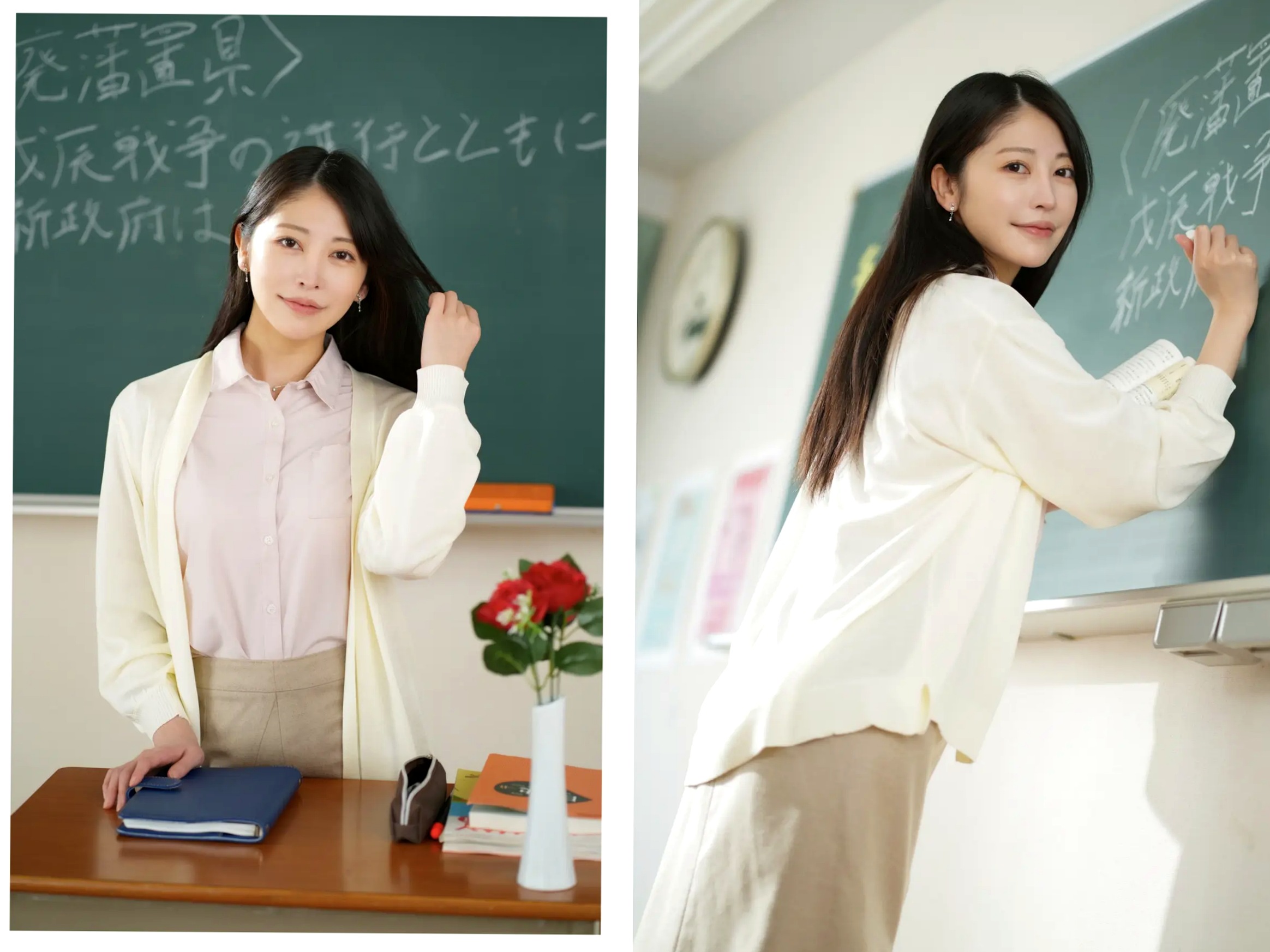 森日向子 - 诱惑女教师眼镜制服性感内衣写真《僕は、誘惑教師に恋をする Class.01》