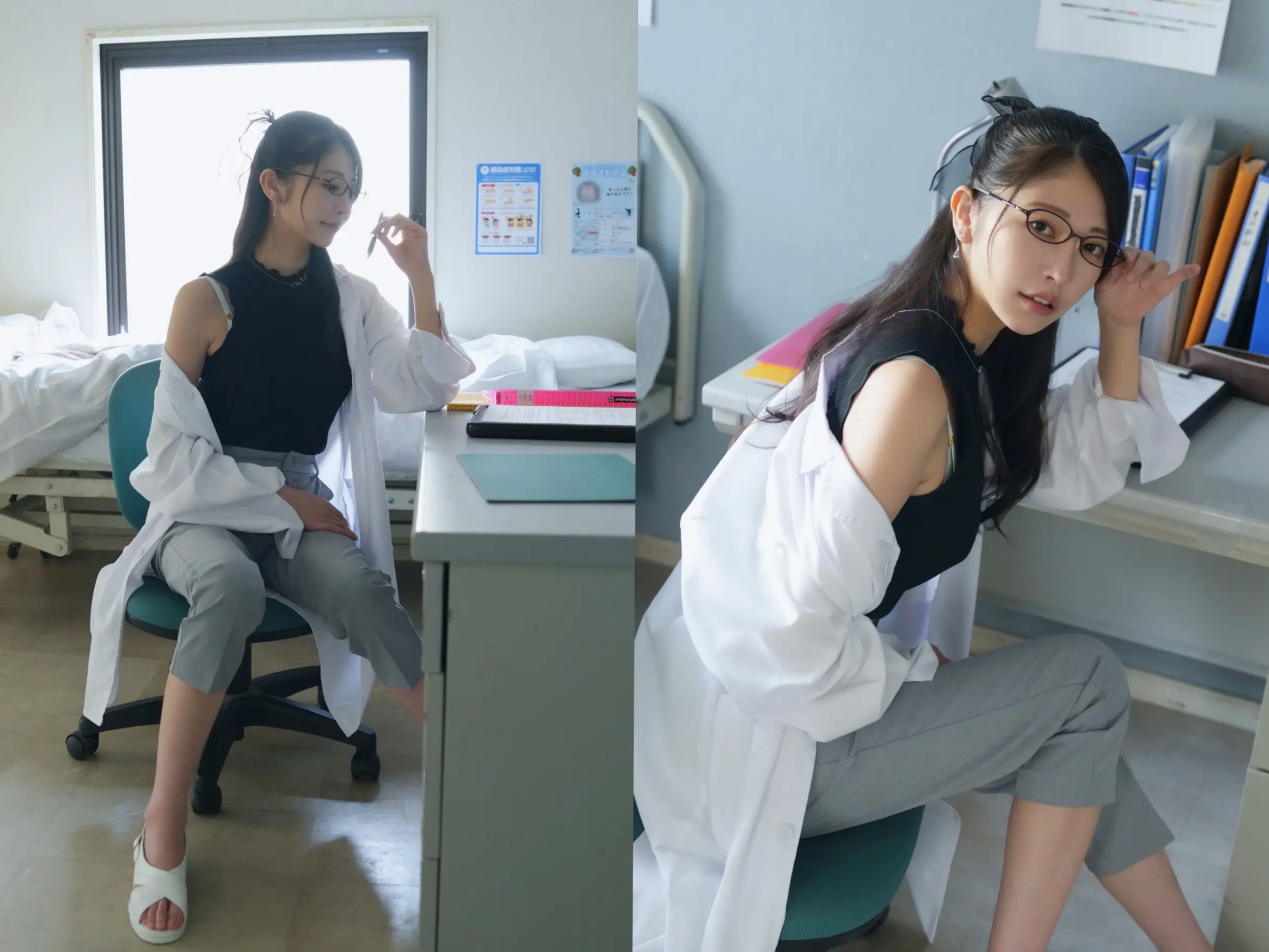森日向子 - 诱惑女教师眼镜制服性感内衣写真《僕は、誘惑教師に恋をする Class.01》