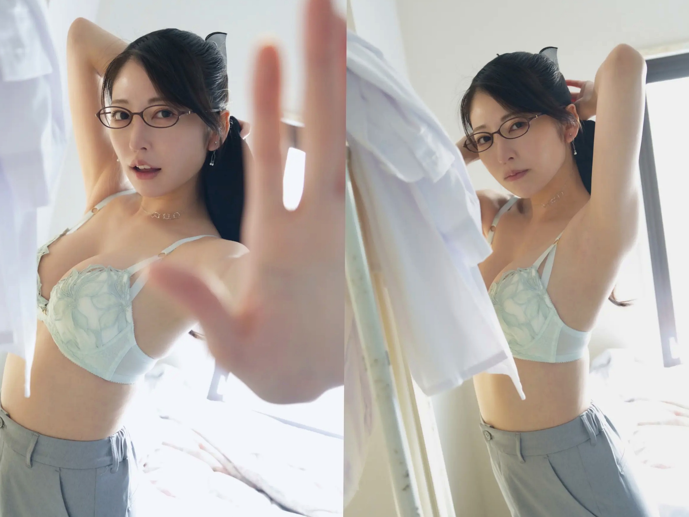 森日向子 - 诱惑女教师眼镜制服性感内衣写真《僕は、誘惑教師に恋をする Class.01》