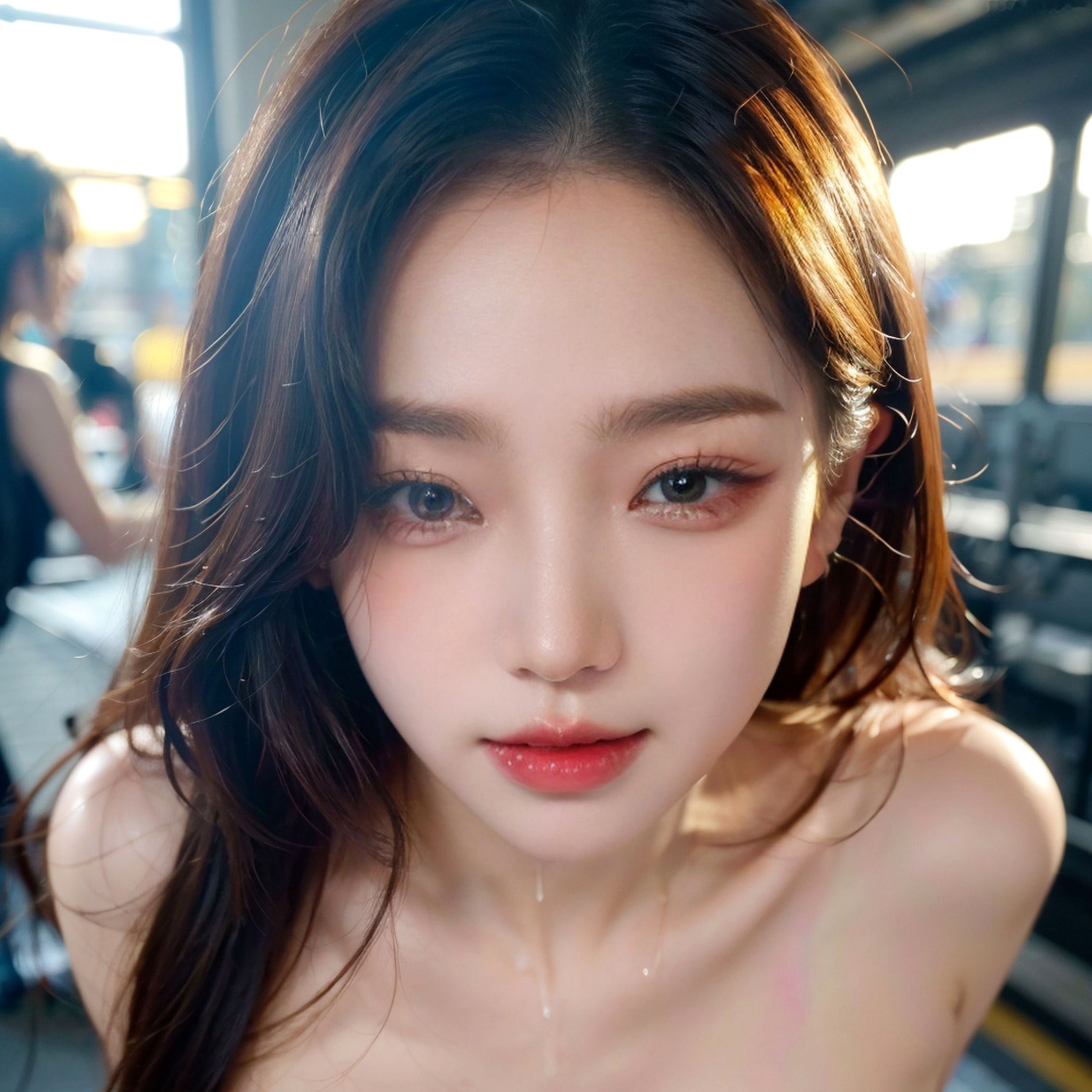 AI美女-拟实-火车站里的美女 车厢大尺度极品尤物写真