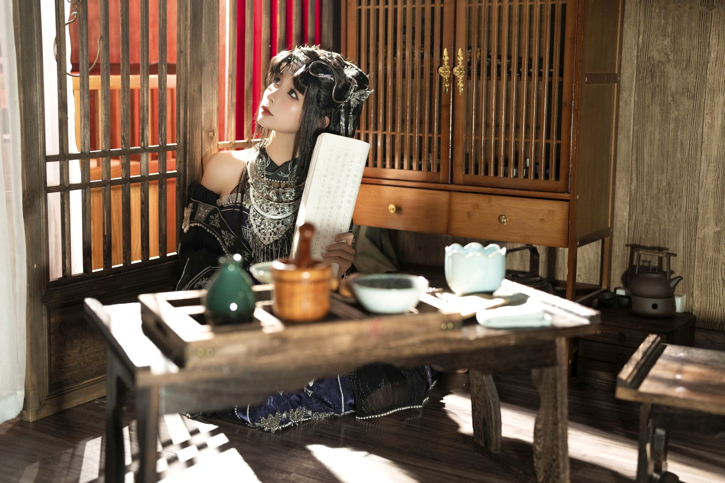 蠢沫沫《作品2》古风韵味与蕾丝私房性感角色扮演写真