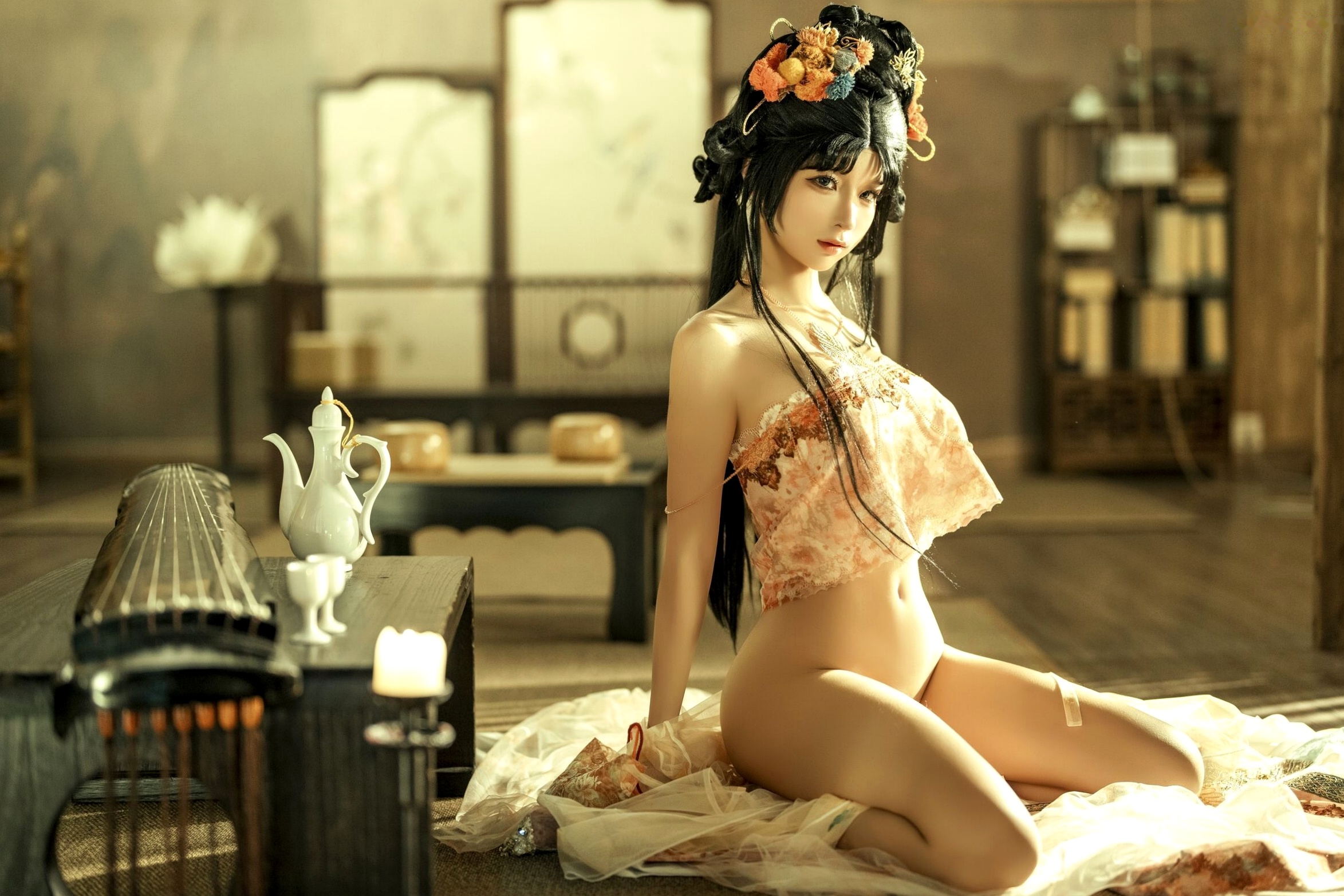 蠢沫沫《作品2》古风韵味与蕾丝私房性感角色扮演写真
