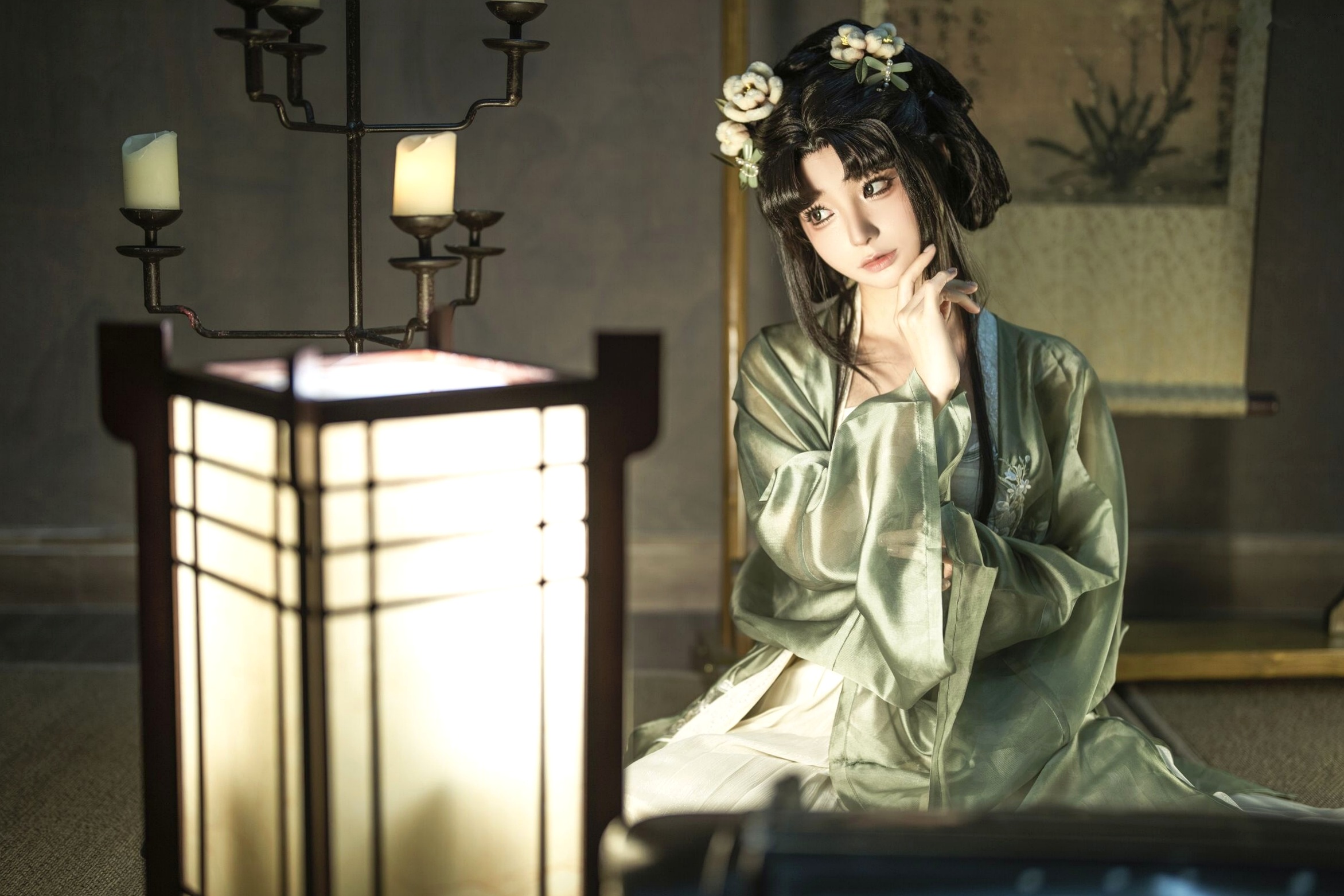 蠢沫沫《作品2》古风韵味与蕾丝私房性感角色扮演写真