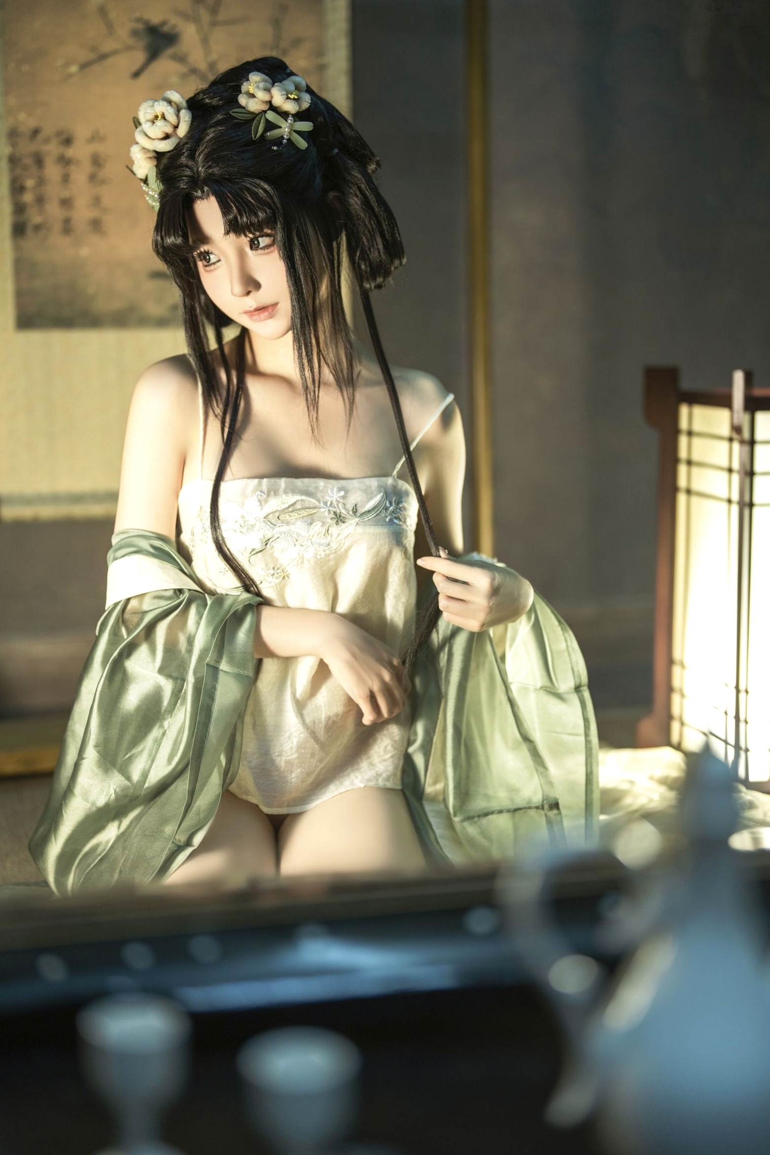 蠢沫沫《作品2》古风韵味与蕾丝私房性感角色扮演写真