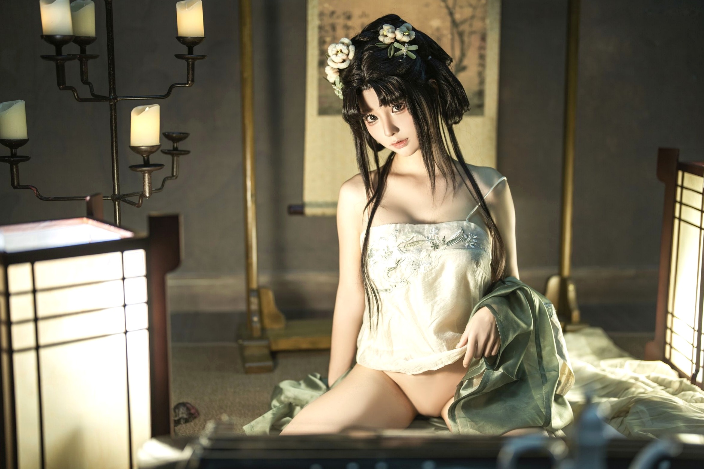蠢沫沫《作品2》古风韵味与蕾丝私房性感角色扮演写真