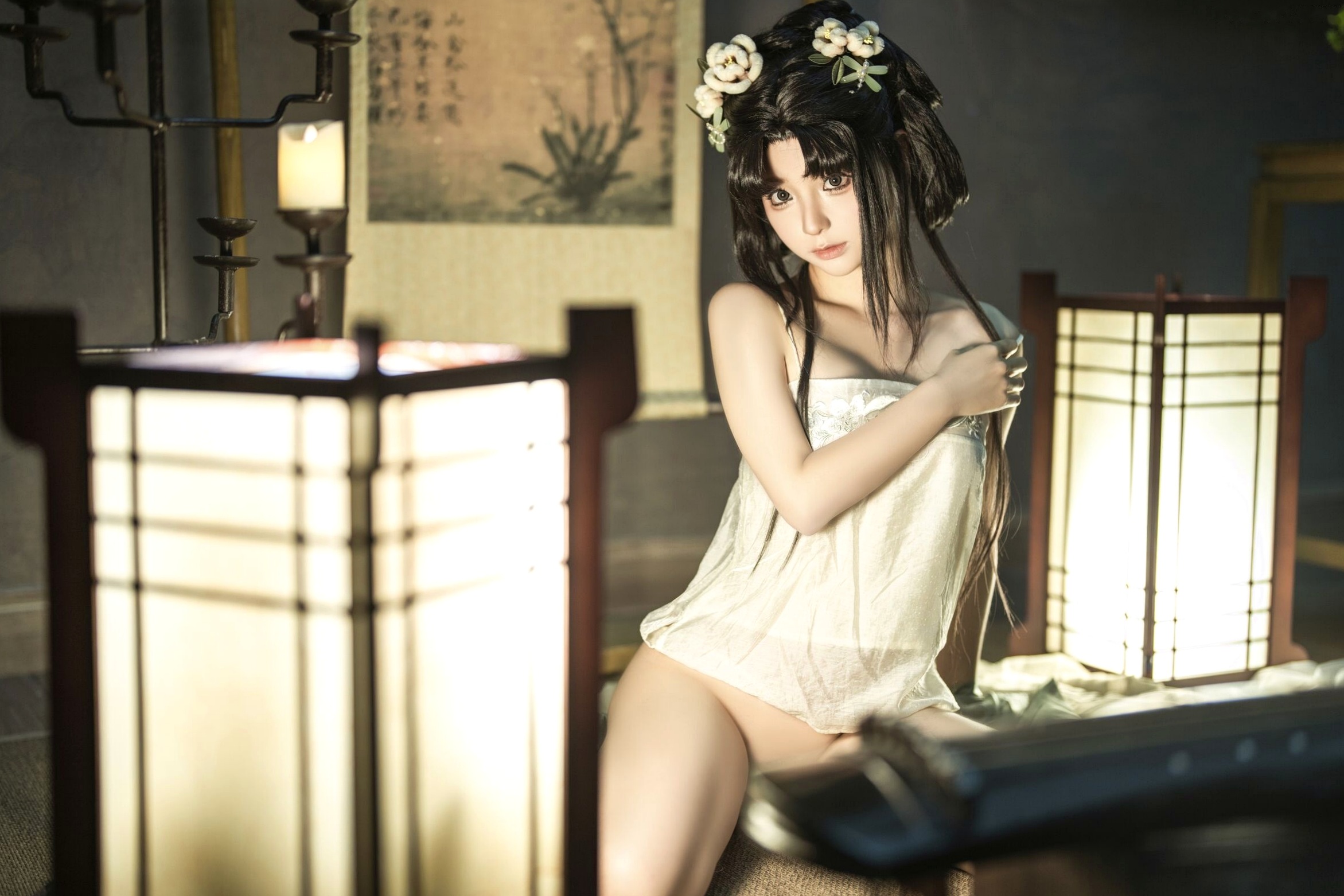 蠢沫沫《作品2》古风韵味与蕾丝私房性感角色扮演写真