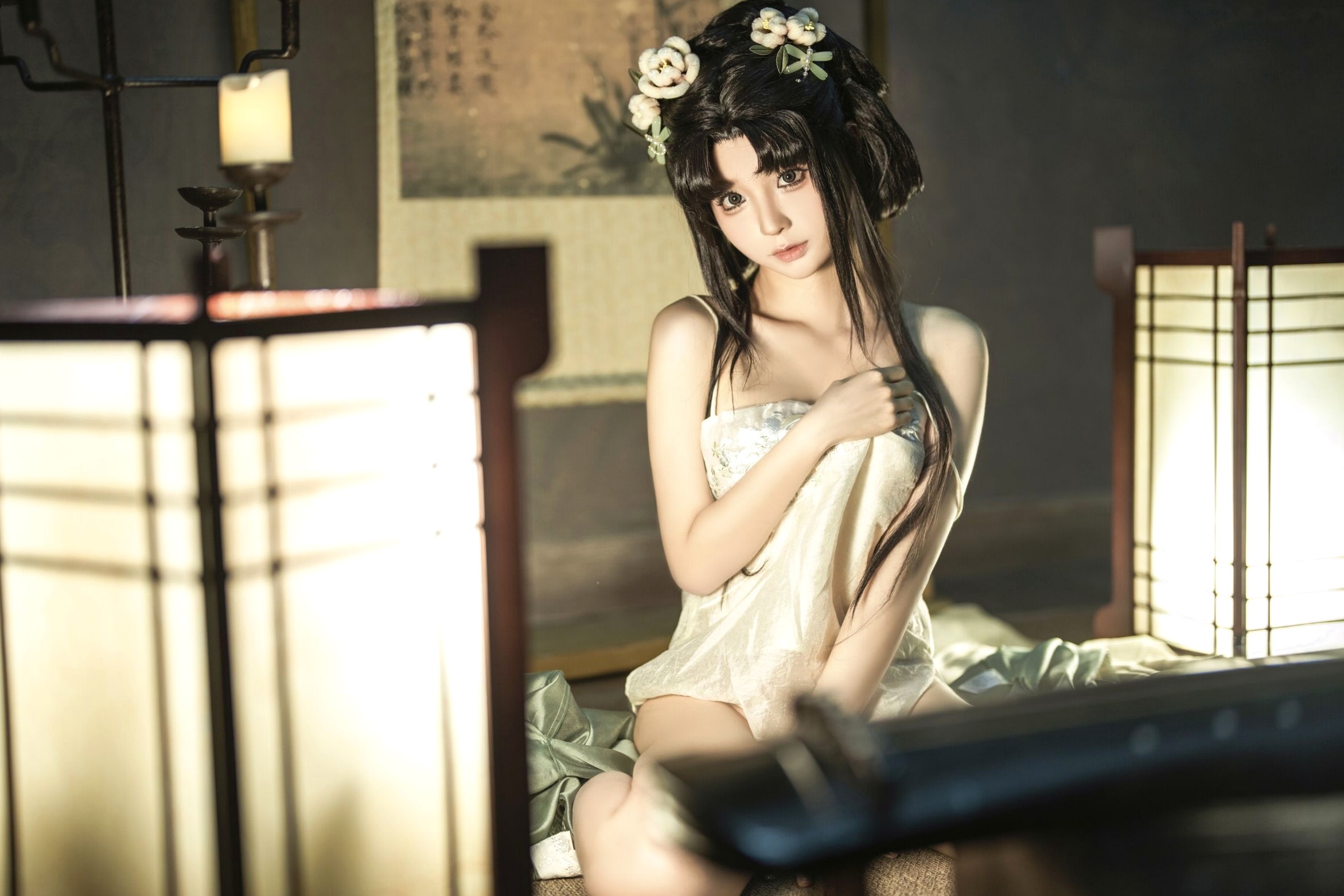 蠢沫沫《作品2》古风韵味与蕾丝私房性感角色扮演写真