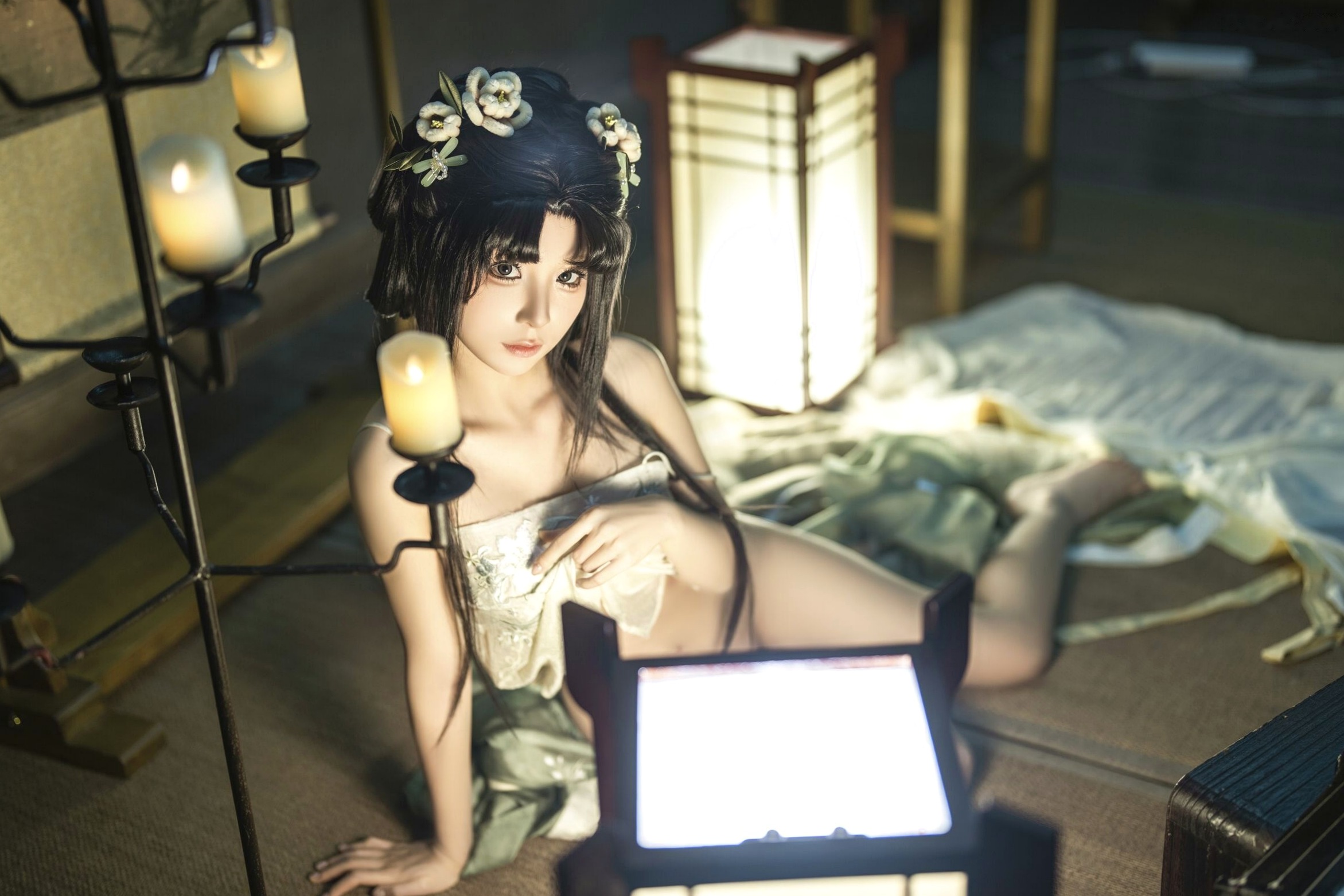 蠢沫沫《作品2》古风韵味与蕾丝私房性感角色扮演写真