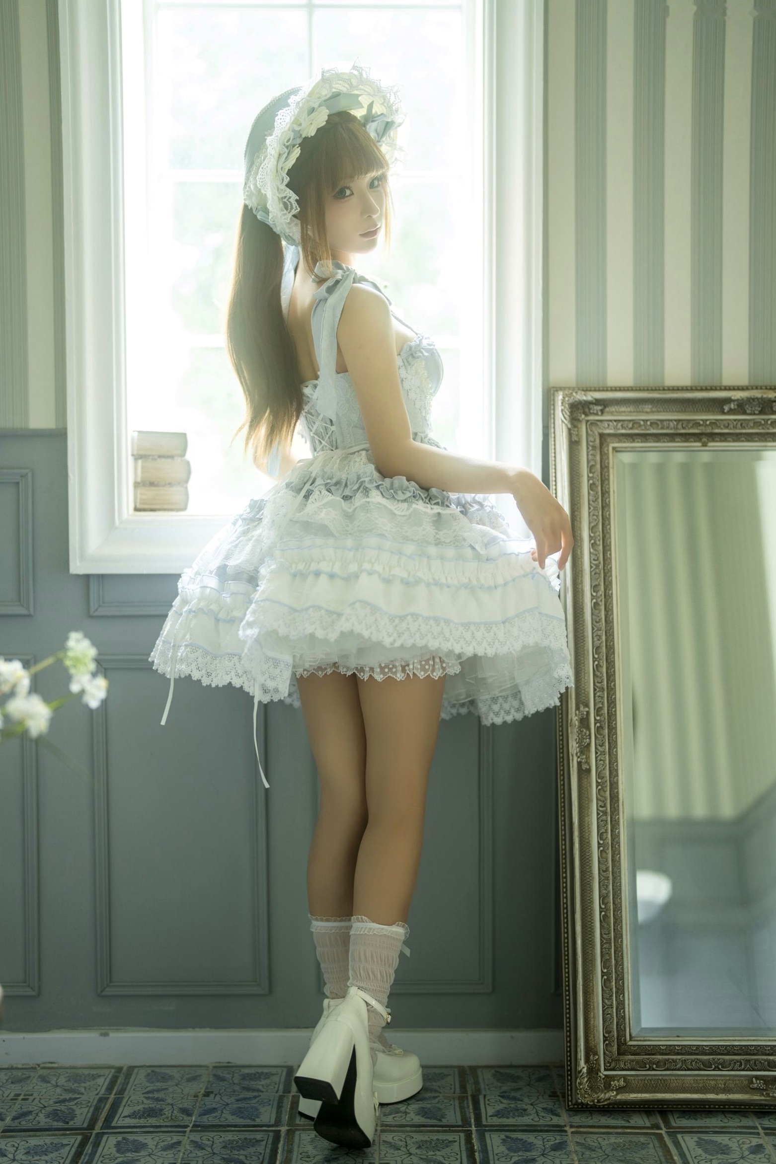 蠢沫沫《作品2》古风韵味与蕾丝私房性感角色扮演写真