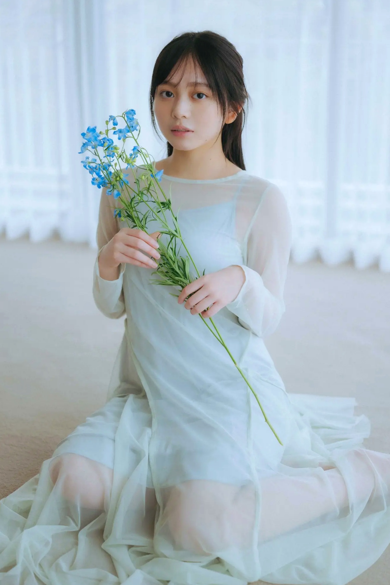 蓬莱舞 - 蒼い音 vol.2 豪華版 日系清纯美少女白色内衣私房写真 治愈系性感图集