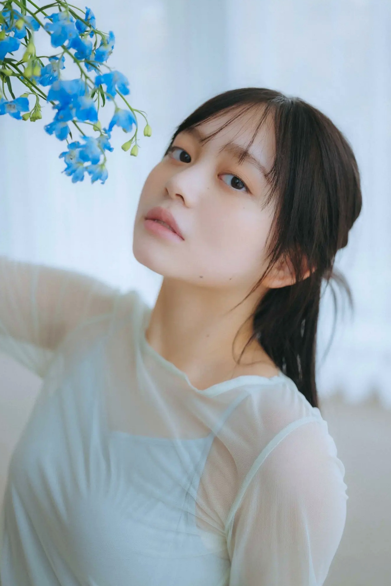 蓬莱舞 - 蒼い音 vol.2 豪華版 日系清纯美少女白色内衣私房写真 治愈系性感图集