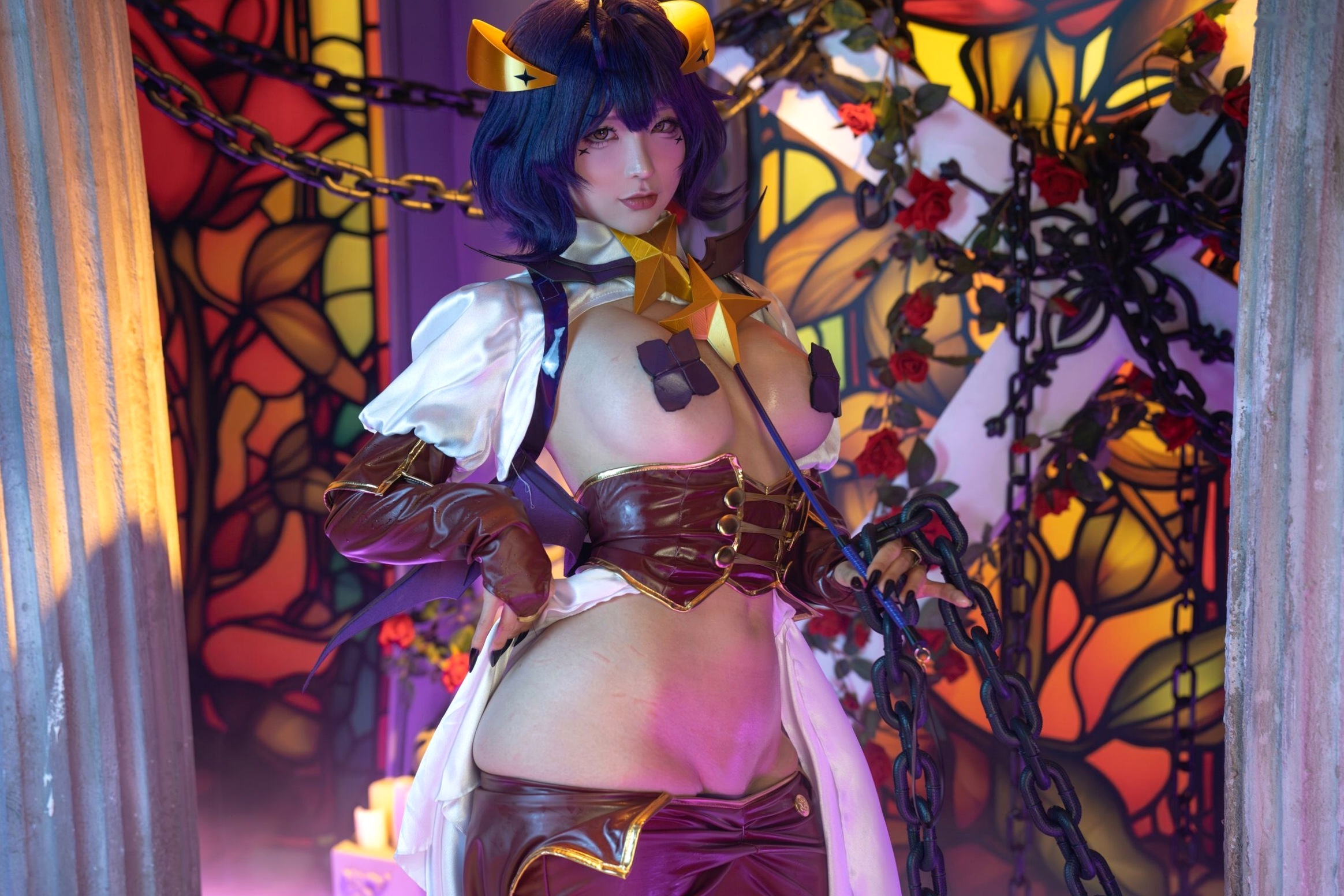 蠢沫沫-柊舞缇娜 魔法少女COS大尺度性感美臀诱惑写真