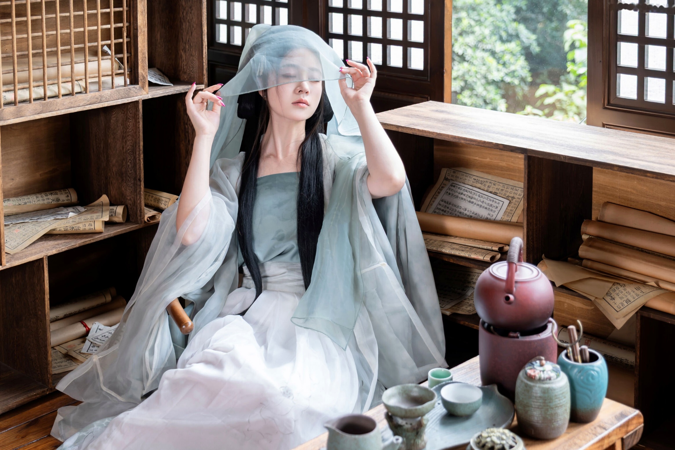 年年 - 浣溪沙 古风薄纱大尺度私房写真 极品女神性感诱惑