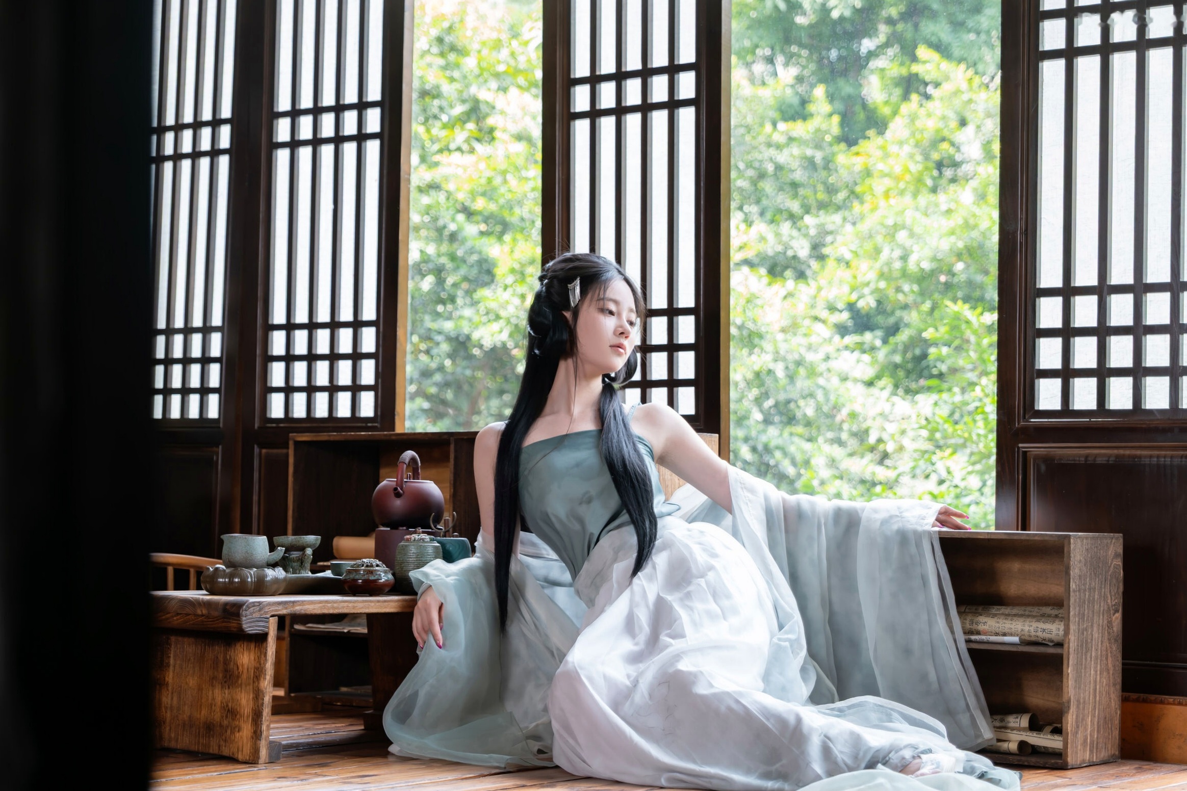年年 - 浣溪沙 古风薄纱大尺度私房写真 极品女神性感诱惑