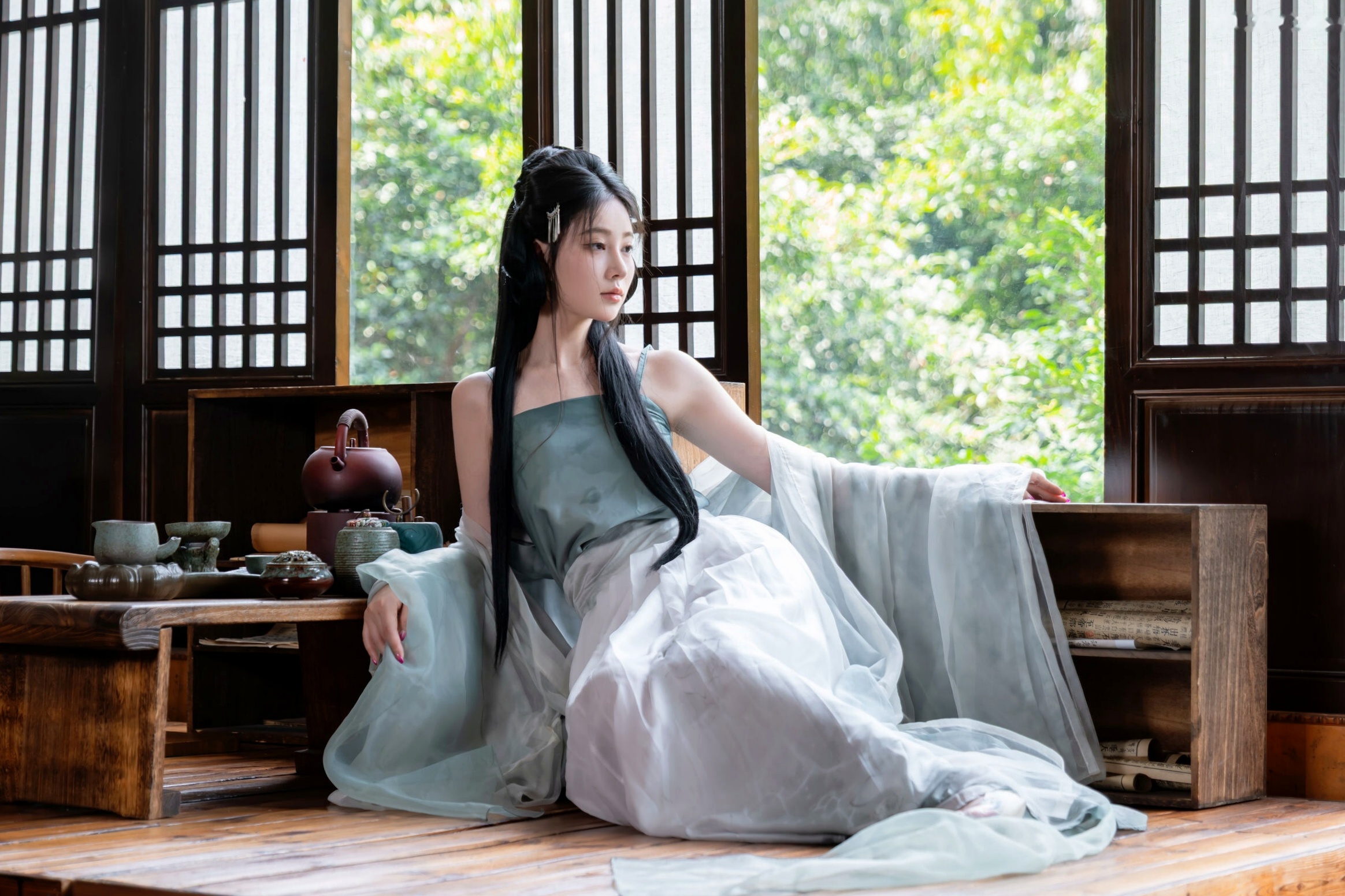 年年 - 浣溪沙 古风薄纱大尺度私房写真 极品女神性感诱惑